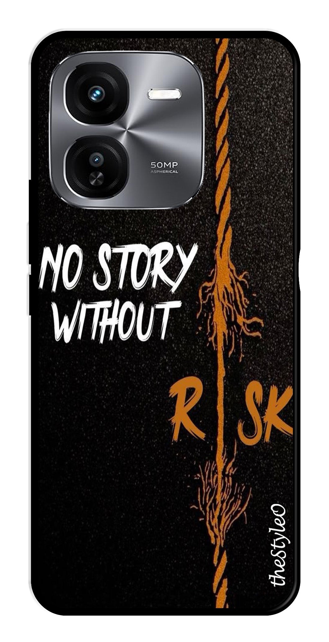 No Story without Risk Metal Mobile Case for iQOO Z9X 5G No Story without Risk Metal Mobile Case for iQOO Z9X 5G (Design No -82)