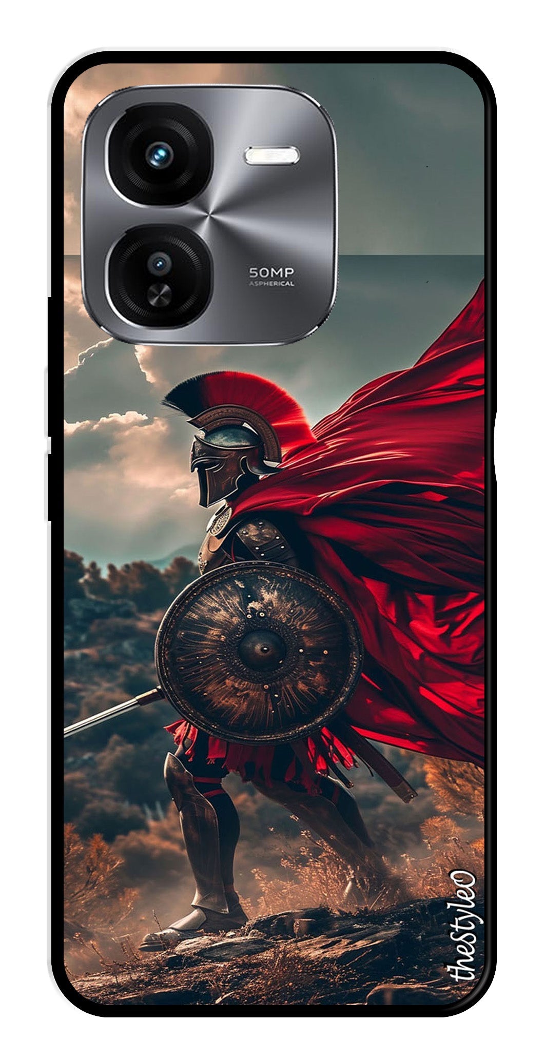 Spartan Fighter Metal Mobile Case for iQOO Z9X 5G Spartan Fighter Metal Mobile Case for iQOO Z9X 5G (Design No -89)