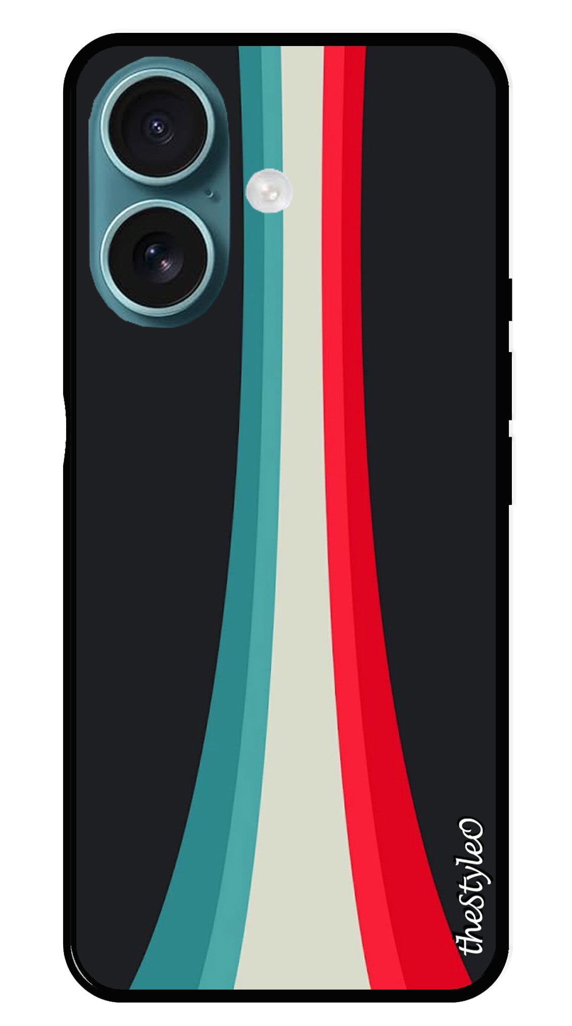 Modern Art Colorful Metal Mobile Case for iPhone 16 Modern Art Colorful Metal Mobile Case for iPhone 16 (Design No -47)