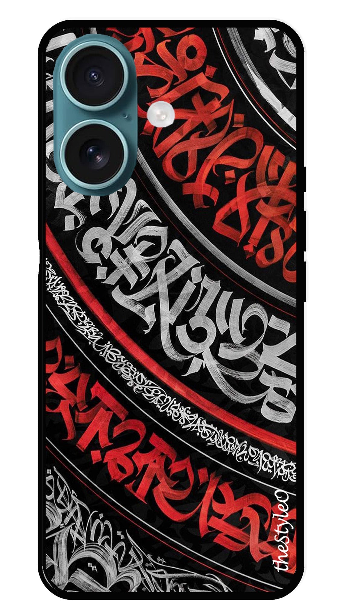 Modern Art Colorful Metal Mobile Case for iPhone 16 Modern Art Colorful Metal Mobile Case for iPhone 16 (Design No -48)