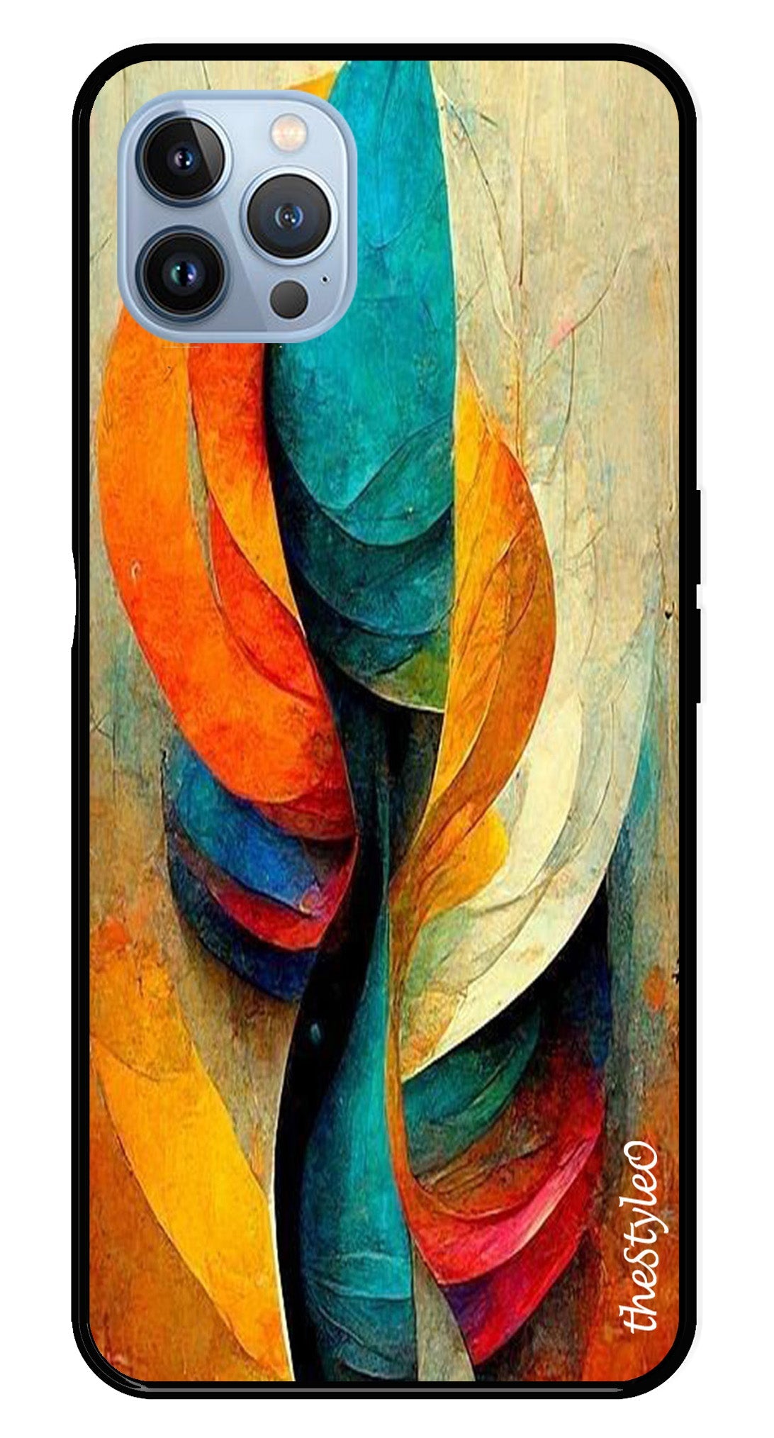 Modern Art Metal Mobile Case for iPhone 16 Pro Max Modern Art Metal Mobile Case for iPhone 16 Pro Max (Design No -11)