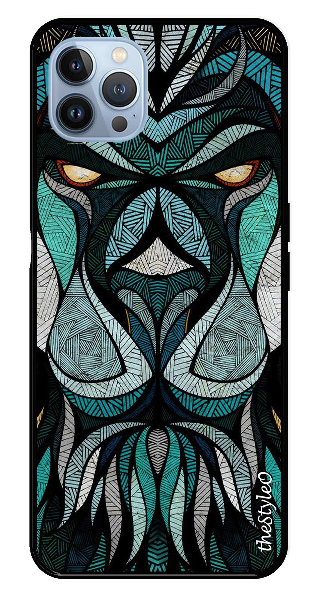 Muted Rainbow Metal Mobile Case for iPhone 16 Pro Muted Rainbow Metal Mobile Case for iPhone 16 Pro (Design No -39)