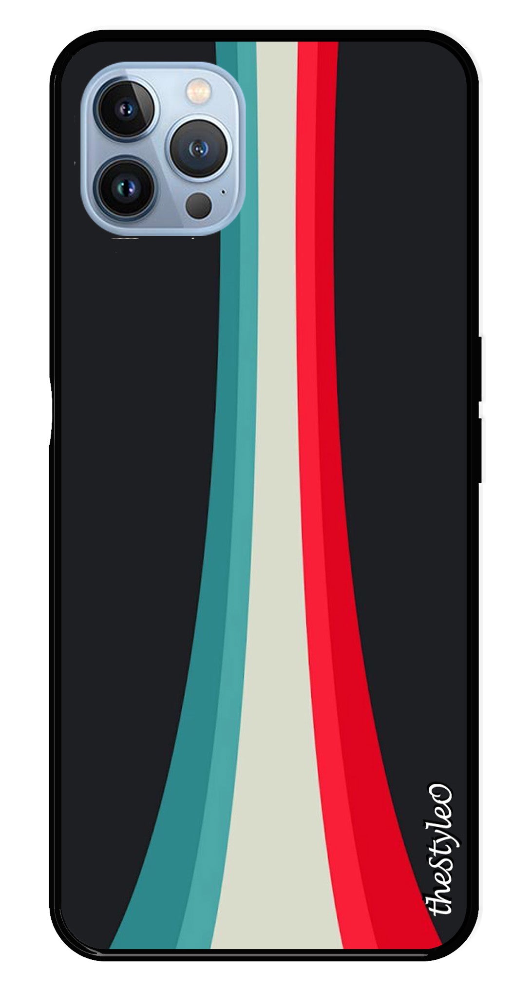 Modern Art Colorful Metal Mobile Case for iPhone 16 Pro Modern Art Colorful Metal Mobile Case for iPhone 16 Pro (Design No -47)