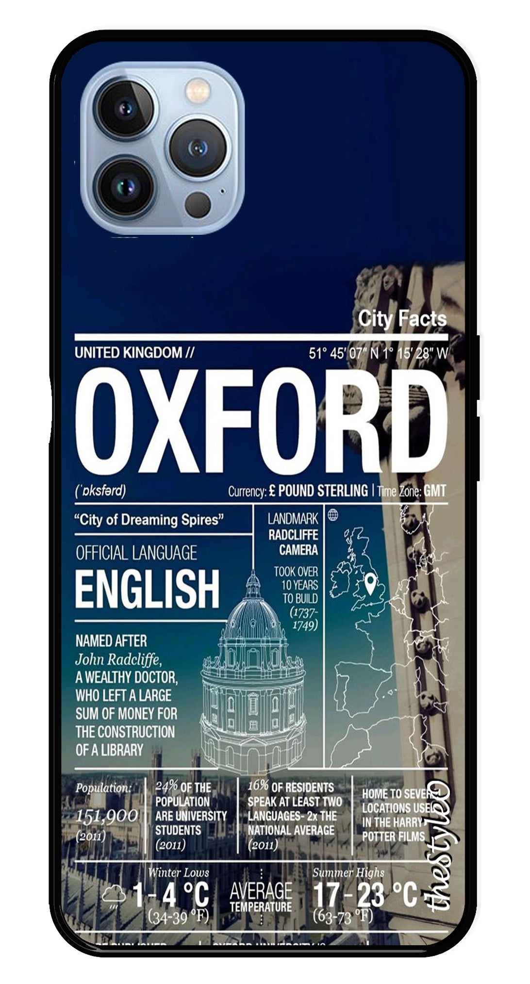Oxford Metal Mobile Case for iPhone 16 Pro Max Oxford Metal Mobile Case for iPhone 16 Pro Max (Design No -70)