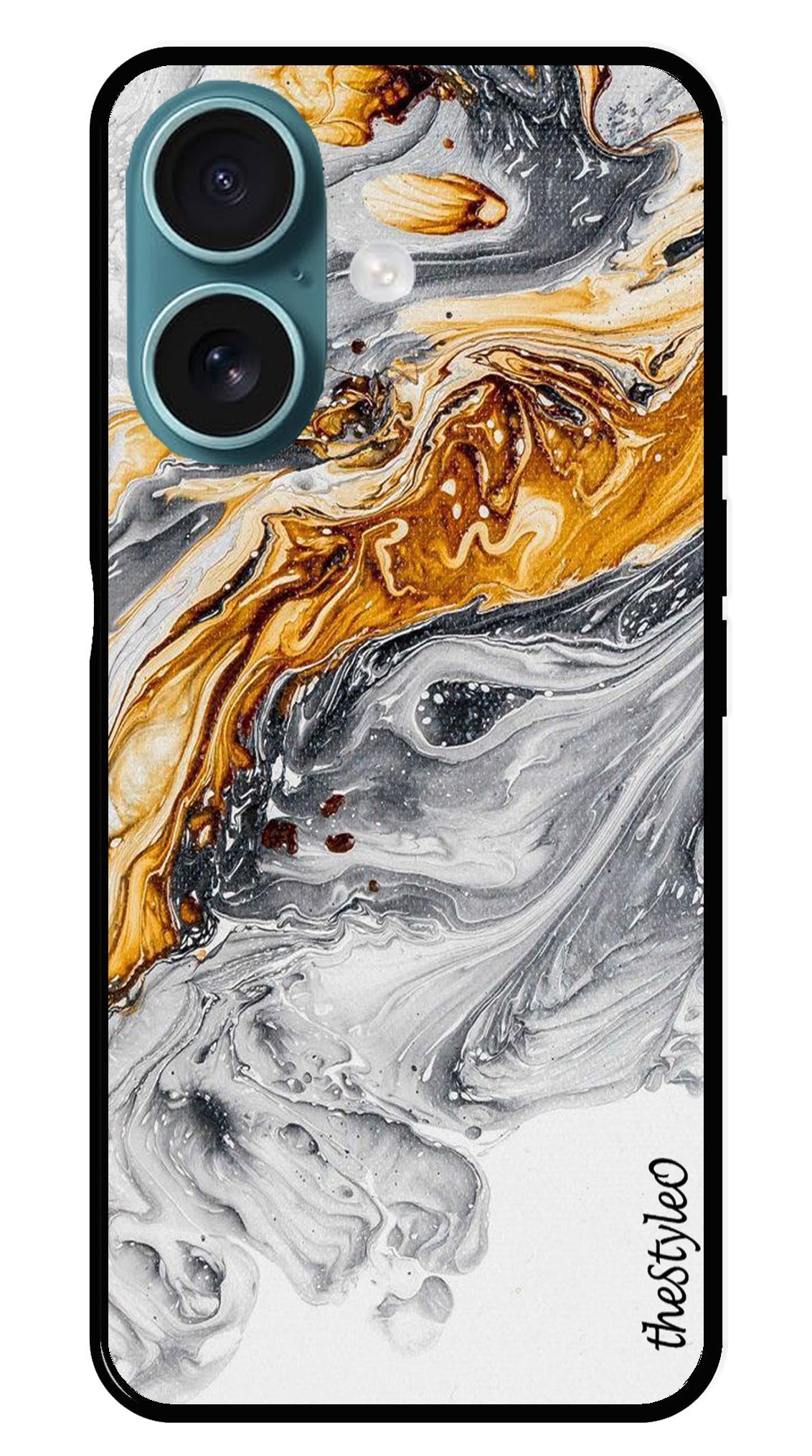 Army Pattern Metal Mobile Case for iPhone 16 Plus Army Pattern Metal Mobile Case for iPhone 16 Plus (Design No -35)