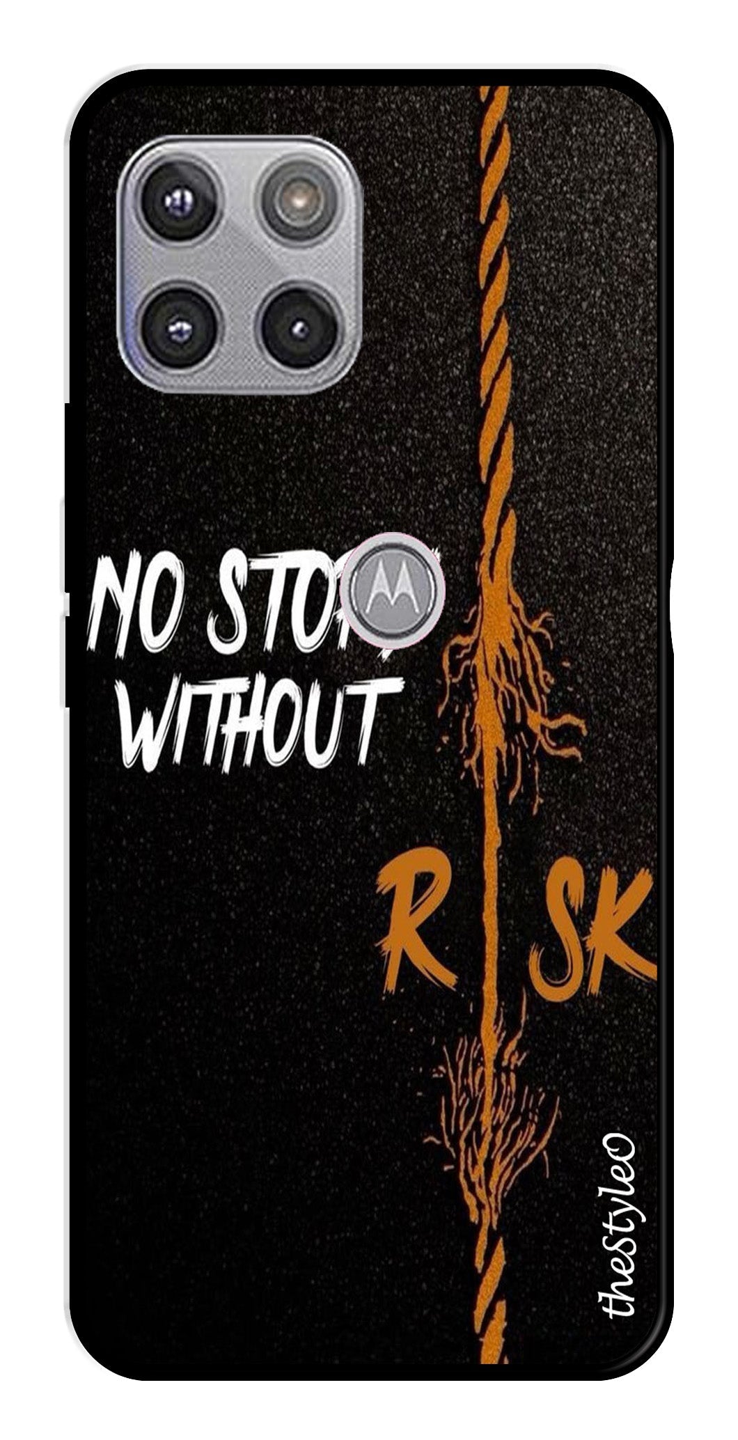 No Story without Risk Metal Mobile Case for Moto G 5G No Story without Risk Metal Mobile Case for Moto G 5G (Design No -82)