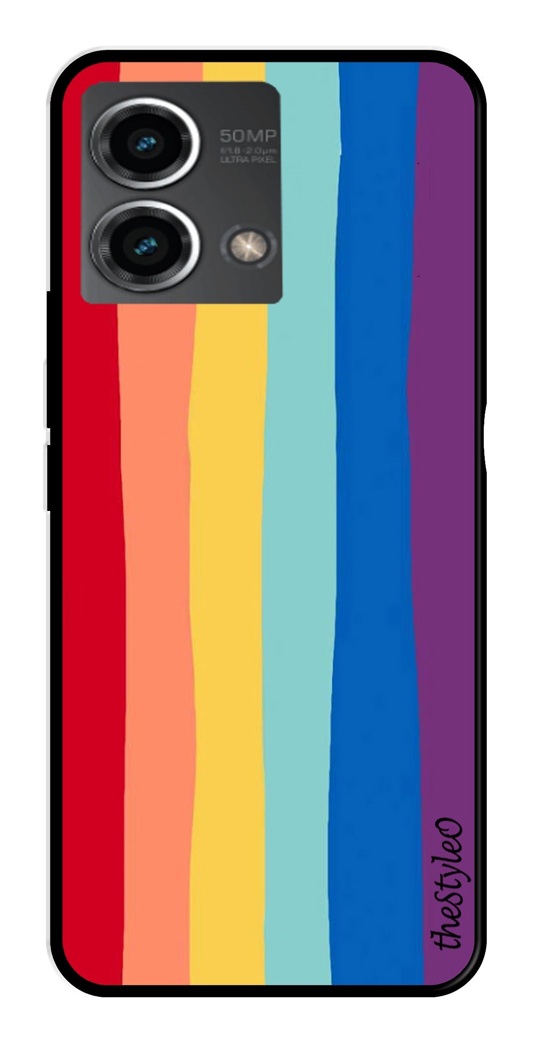 Rainbow MultiColor Metal Mobile Case for Moto G Stylus Rainbow MultiColor Metal Mobile Case for Moto G Stylus (Design No -03)