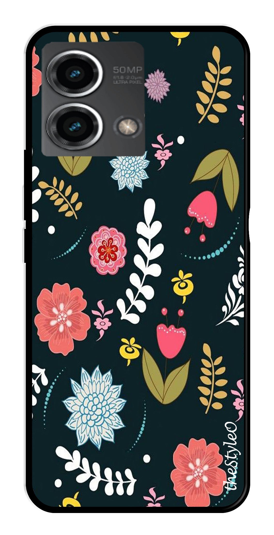 Floral Pattern2 Metal Mobile Case for Moto G Stylus Floral Pattern2 Metal Mobile Case for Moto G Stylus (Design No -12)
