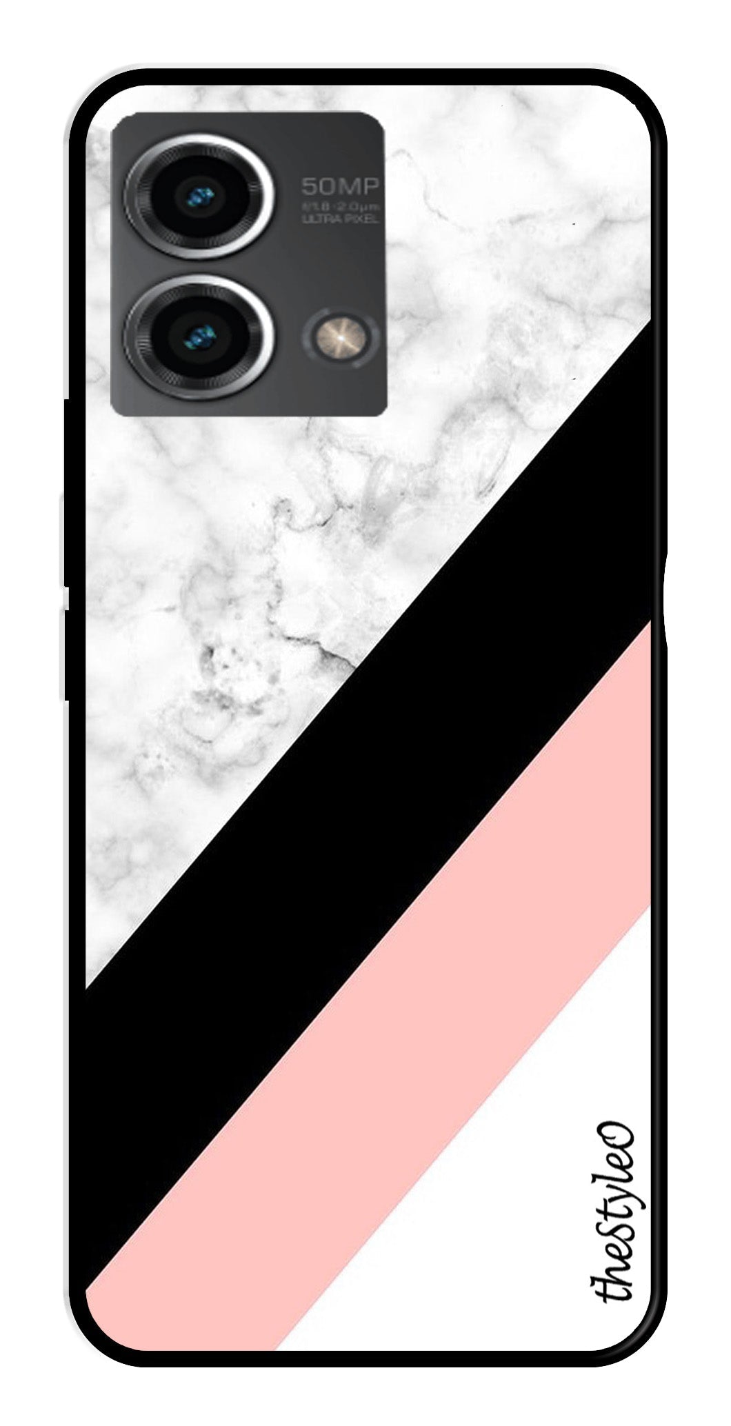 Pink Pattern Metal Mobile Case for Moto G Stylus Pink Pattern Metal Mobile Case for Moto G Stylus (Design No -23)