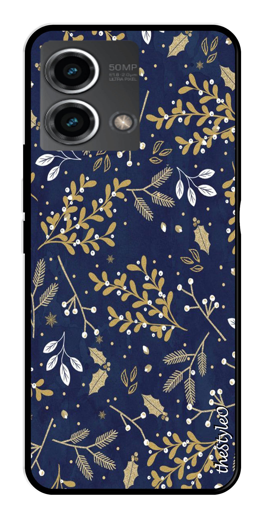 Leaves Design Metal Mobile Case for Moto G Stylus Leaves Design Metal Mobile Case for Moto G Stylus (Design No -51)