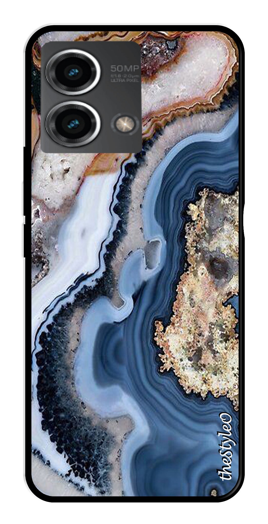 Floral Pattern Metal Mobile Case for Moto G Stylus Floral Pattern Metal Mobile Case for Moto G Stylus (Design No -52)