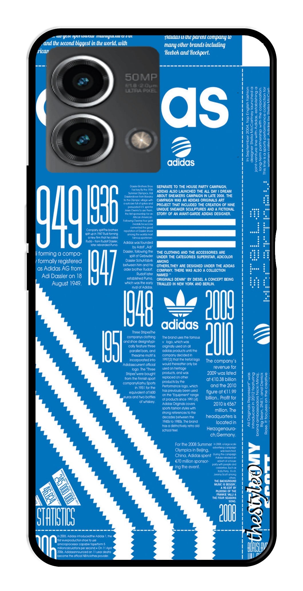 Adidas Design Metal Mobile Case for Moto G Stylus Adidas Design Metal Mobile Case for Moto G Stylus (Design No -58)