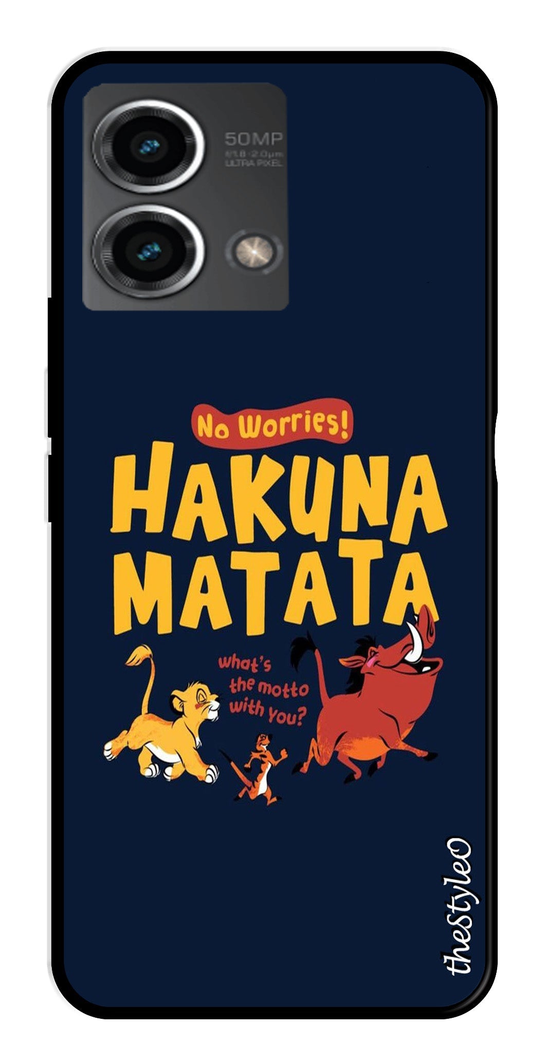 Hakuna Matata Metal Mobile Case for Moto G Stylus Hakuna Matata Metal Mobile Case for Moto G Stylus (Design No -62)