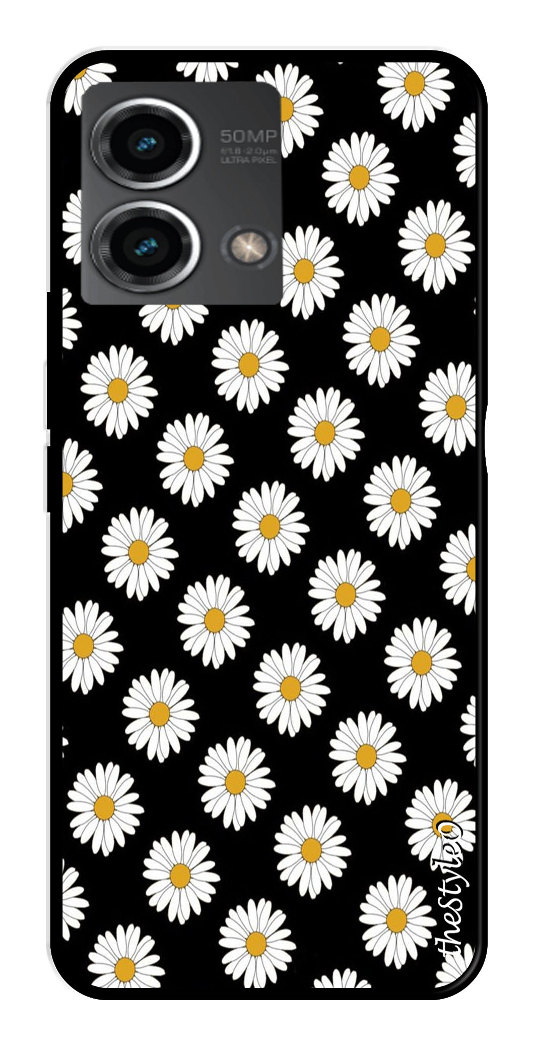 Daisy Flower Metal Mobile Case for Moto G Stylus Daisy Flower Metal Mobile Case for Moto G Stylus (Design No -75)