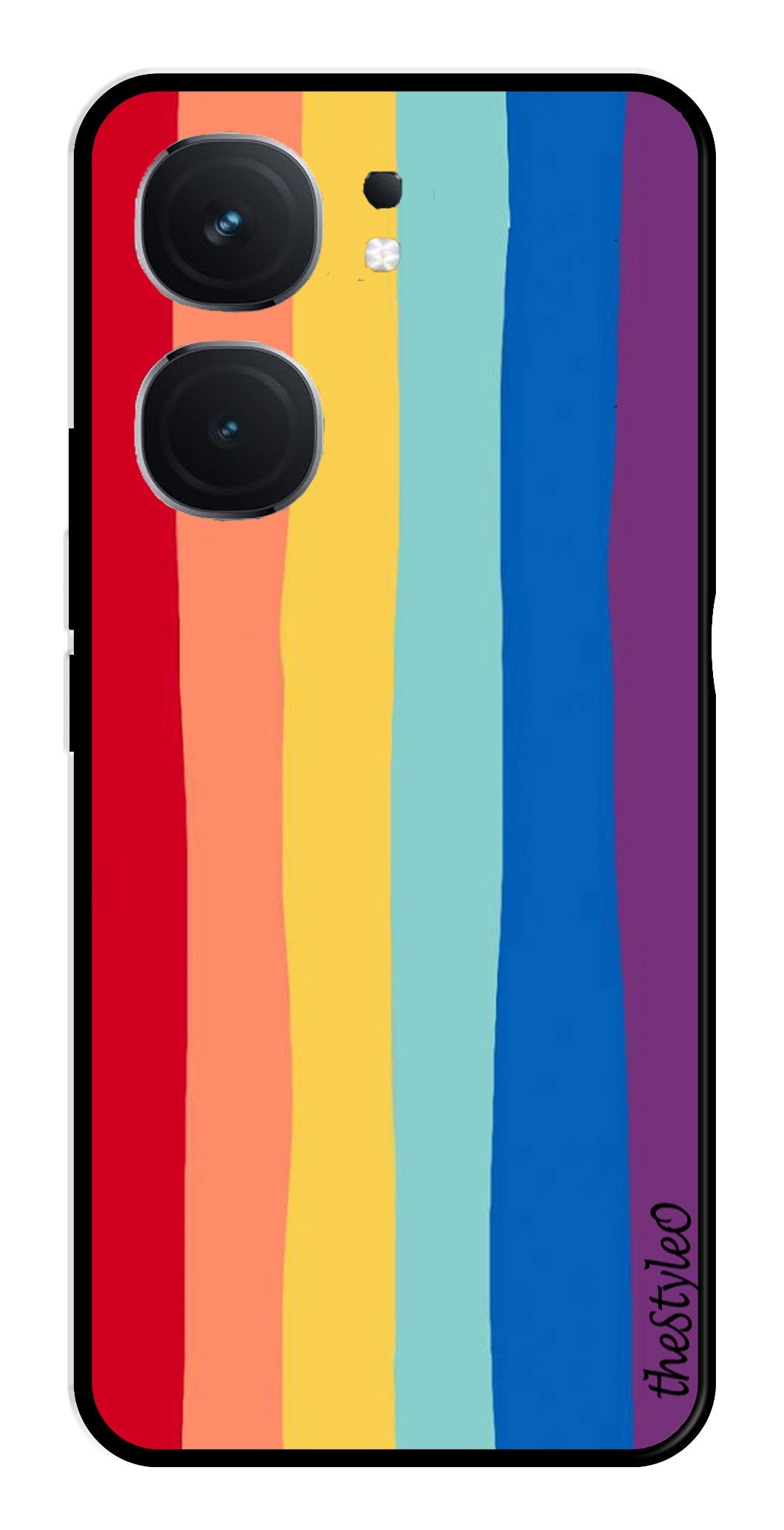 Rainbow MultiColor Metal Mobile Case for iQOO Neo 9 Pro 5G Rainbow MultiColor Metal Mobile Case for iQOO Neo 9 Pro 5G (Design No -03)