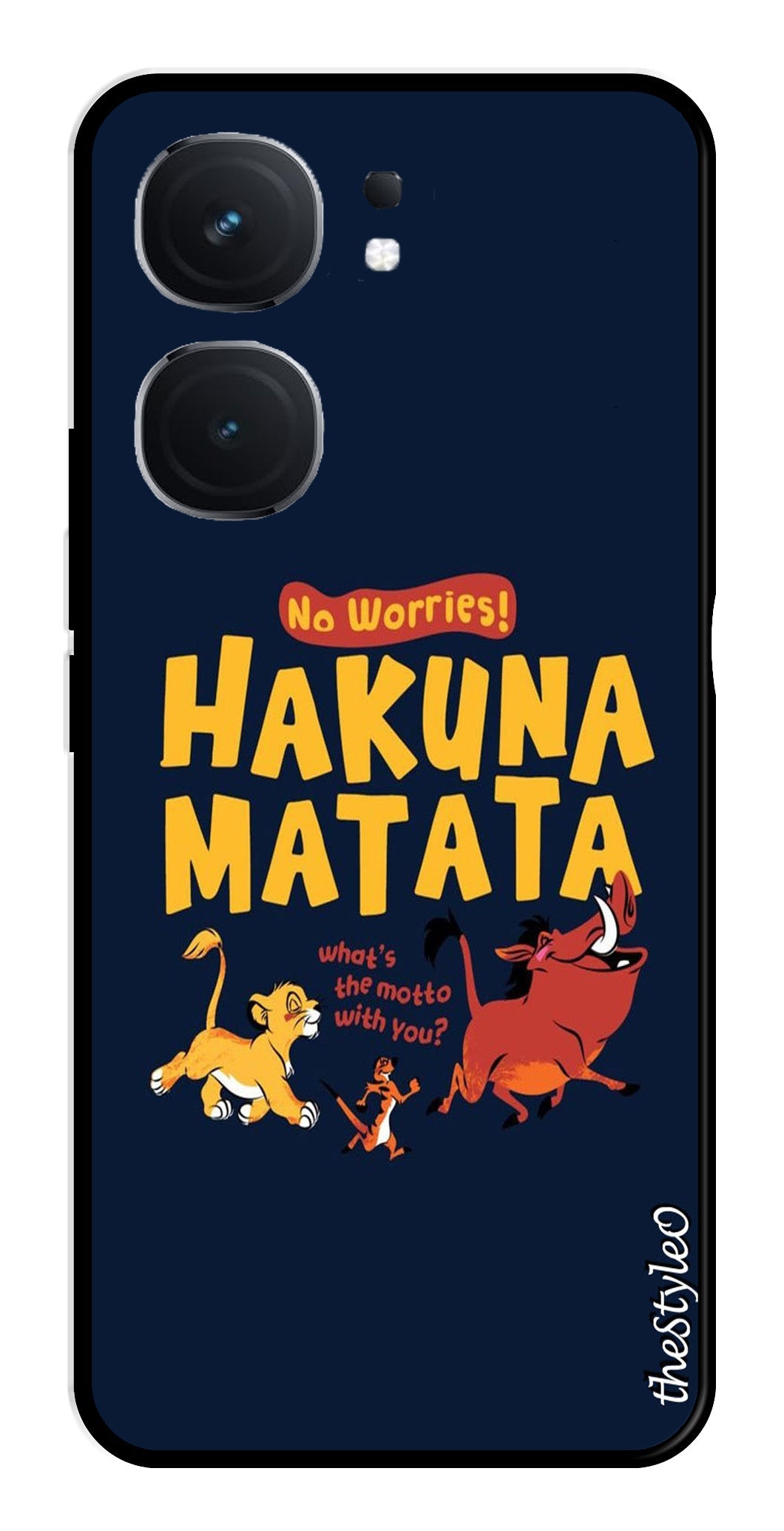Hakuna Matata Metal Mobile Case for iQOO Neo 9 Pro 5G Hakuna Matata Metal Mobile Case for iQOO Neo 9 Pro 5G (Design No -62)