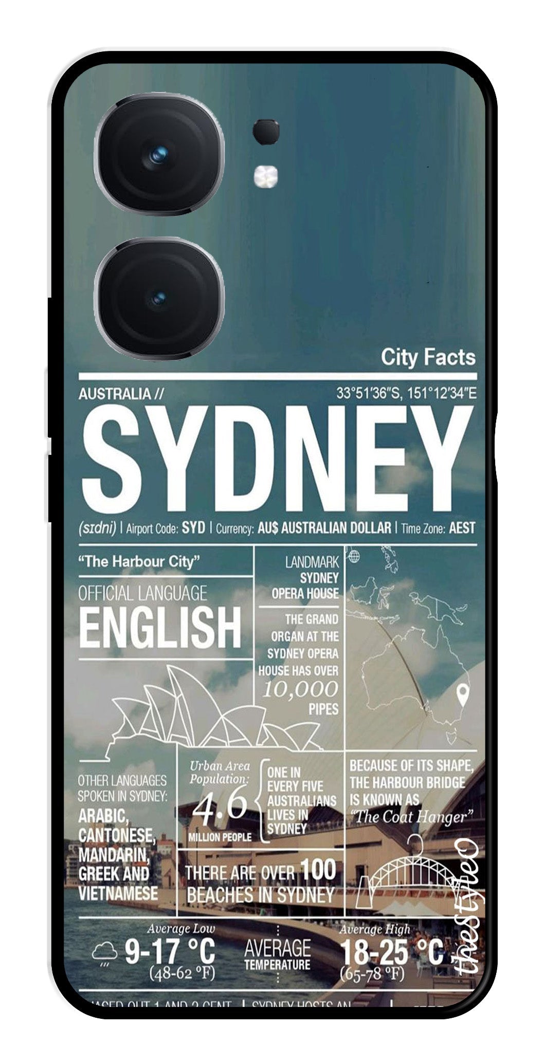 Sydney Metal Mobile Case for iQOO Neo 9 Pro 5G Sydney Metal Mobile Case for iQOO Neo 9 Pro 5G (Design No -69)