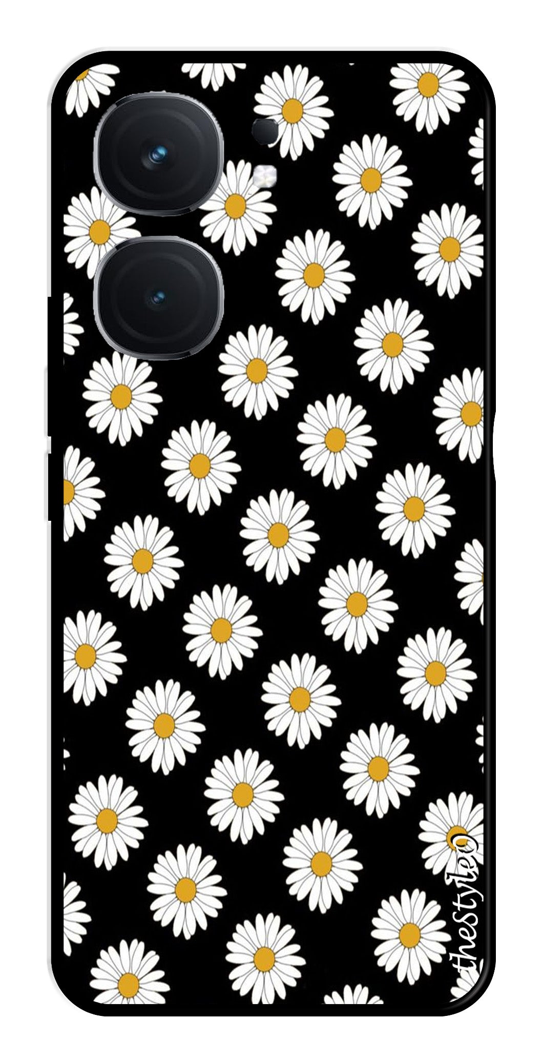 Daisy Flower Metal Mobile Case for iQOO Neo 9 Pro 5G Daisy Flower Metal Mobile Case for iQOO Neo 9 Pro 5G (Design No -75)