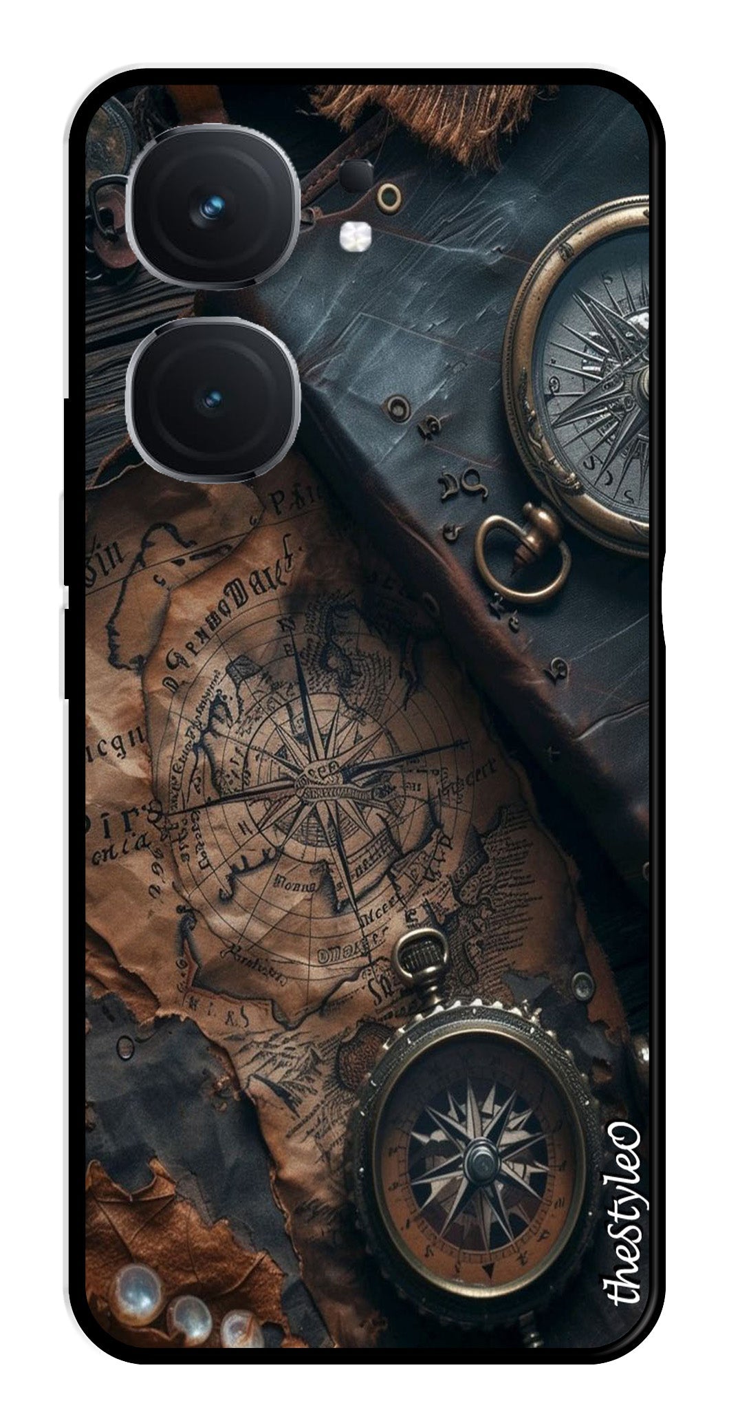 Vintage Compass Metal Mobile Case for iQOO Neo 9 Pro 5G Vintage Compass Metal Mobile Case for iQOO Neo 9 Pro 5G (Design No -90)