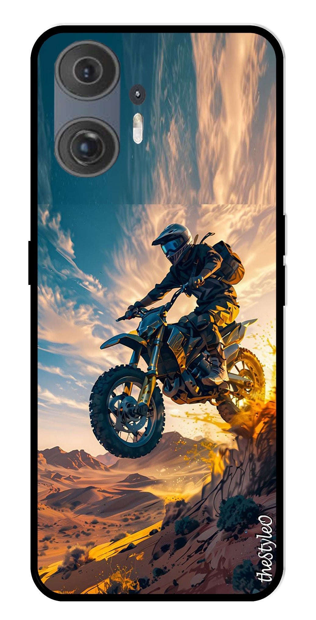 Bike Rider Metal Mobile Case for Nothing Phone 2 (Design No -59)