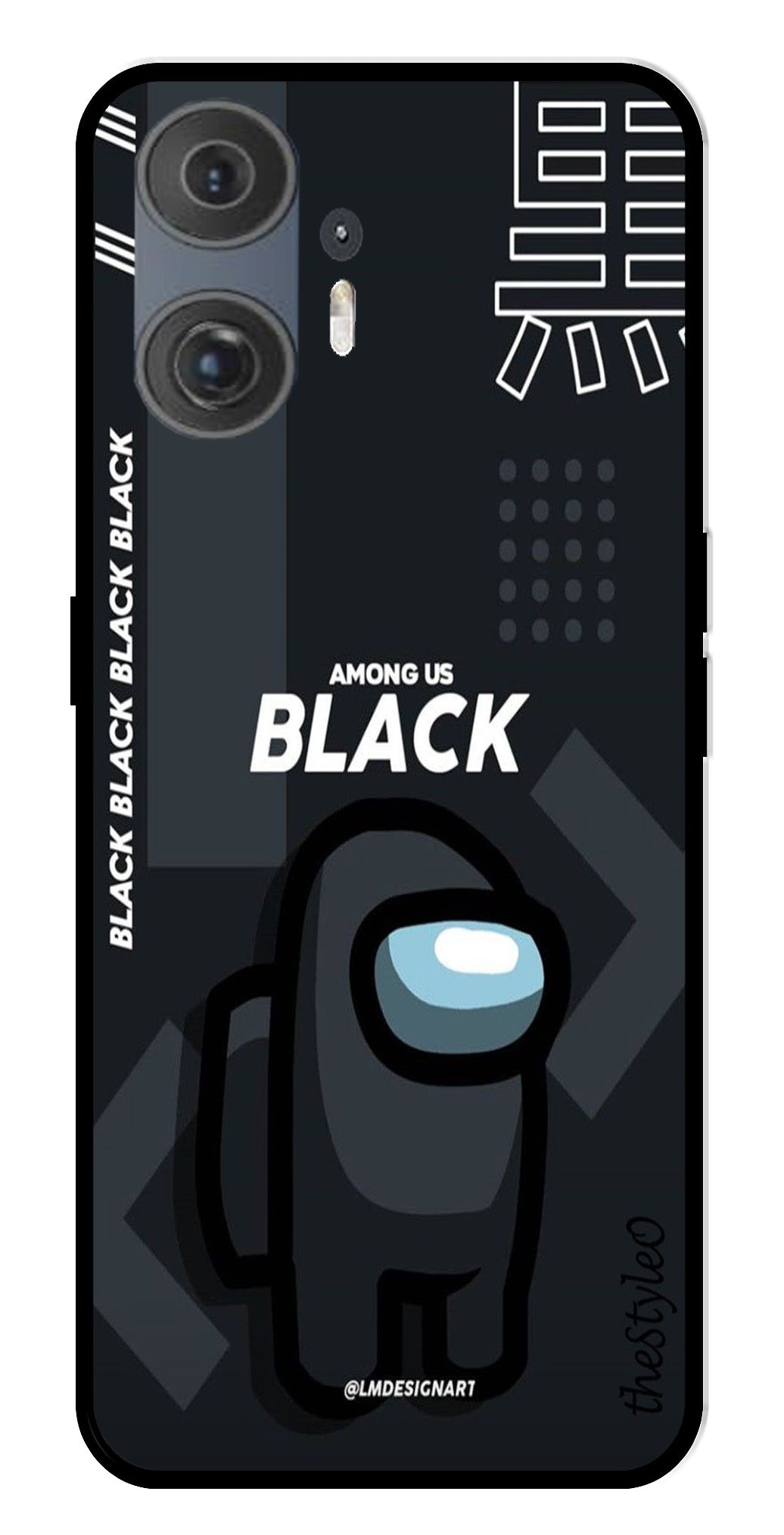 Among us Black Metal Mobile Case for Nothing Phone 2 (Design No -67)
