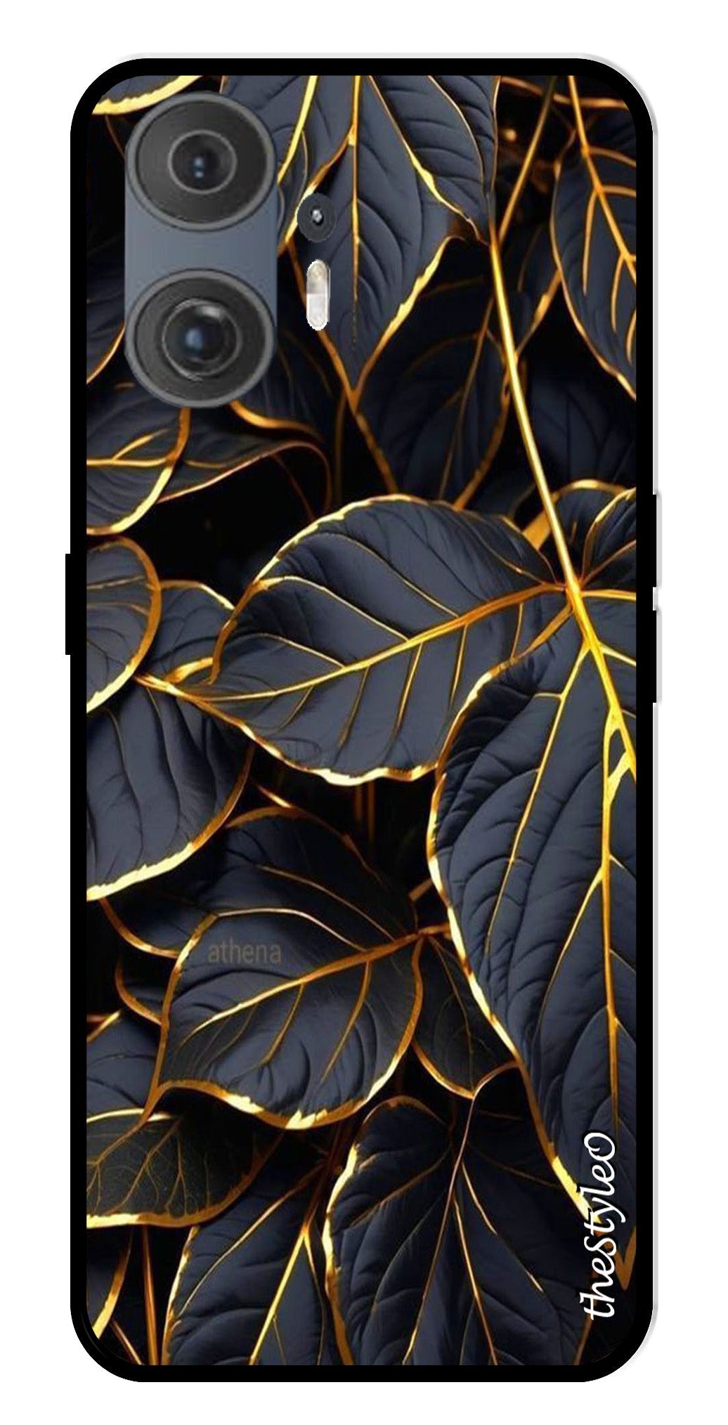 Gold Leaf Metal Mobile Case for Nothing Phone 2 Gold Leaf Metal Mobile Case for Nothing Phone 2 (Design No -73)