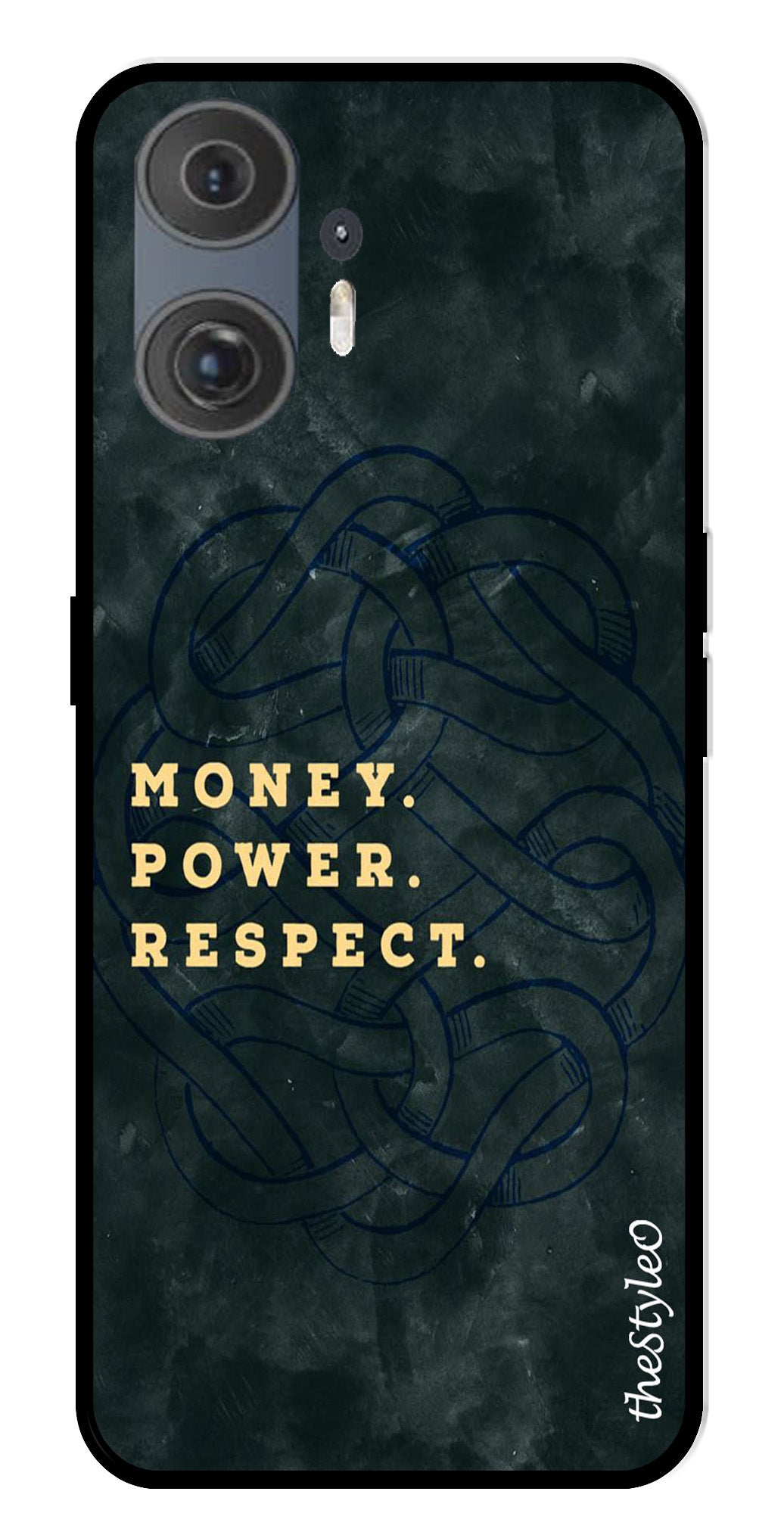 Money Power Respect Metal Mobile Case for Nothing Phone 2 Money Power Respect Metal Mobile Case for Nothing Phone 2 (Design No -79)