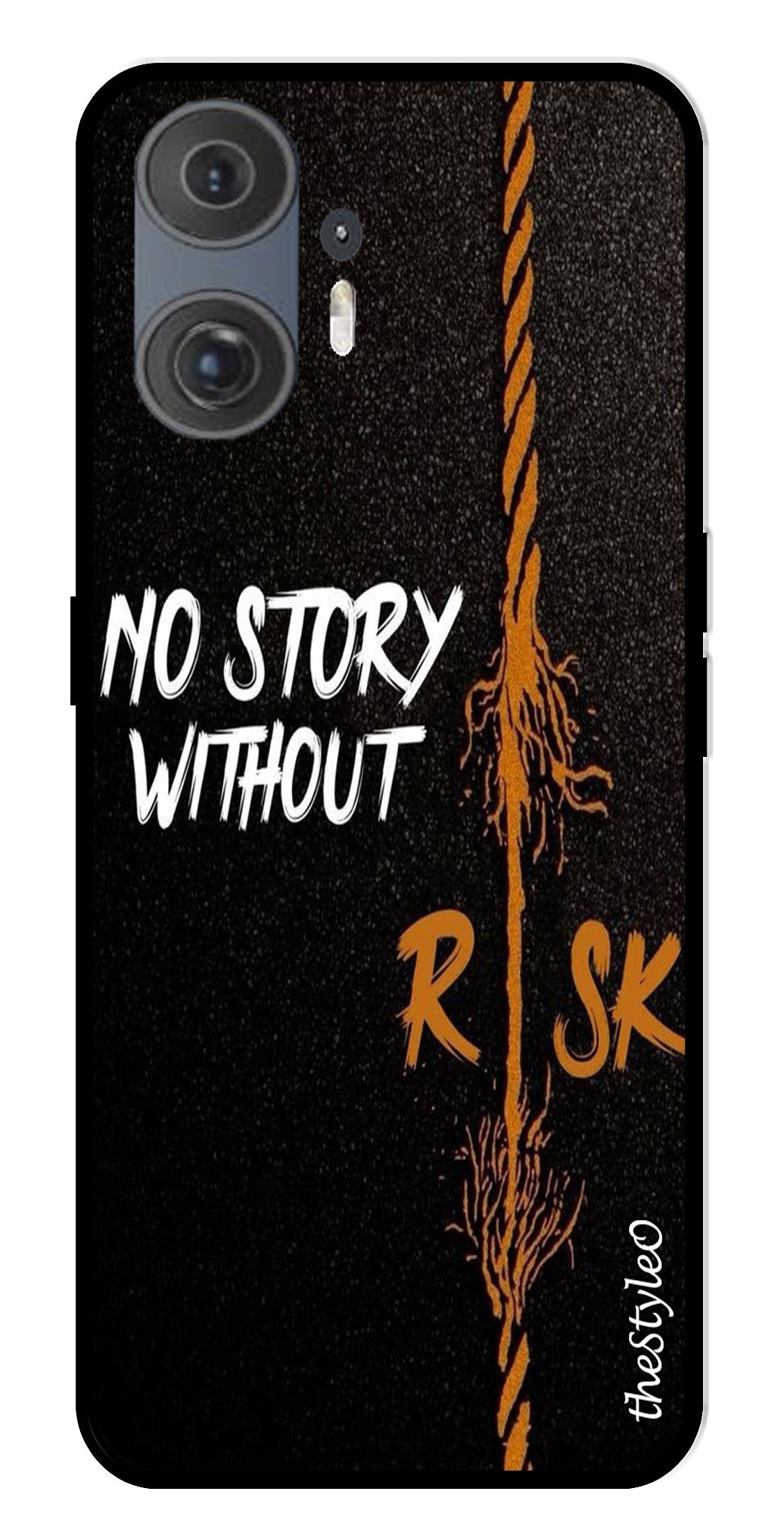No Story without Risk Metal Mobile Case for Nothing Phone 2 No Story without Risk Metal Mobile Case for Nothing Phone 2 (Design No -82)