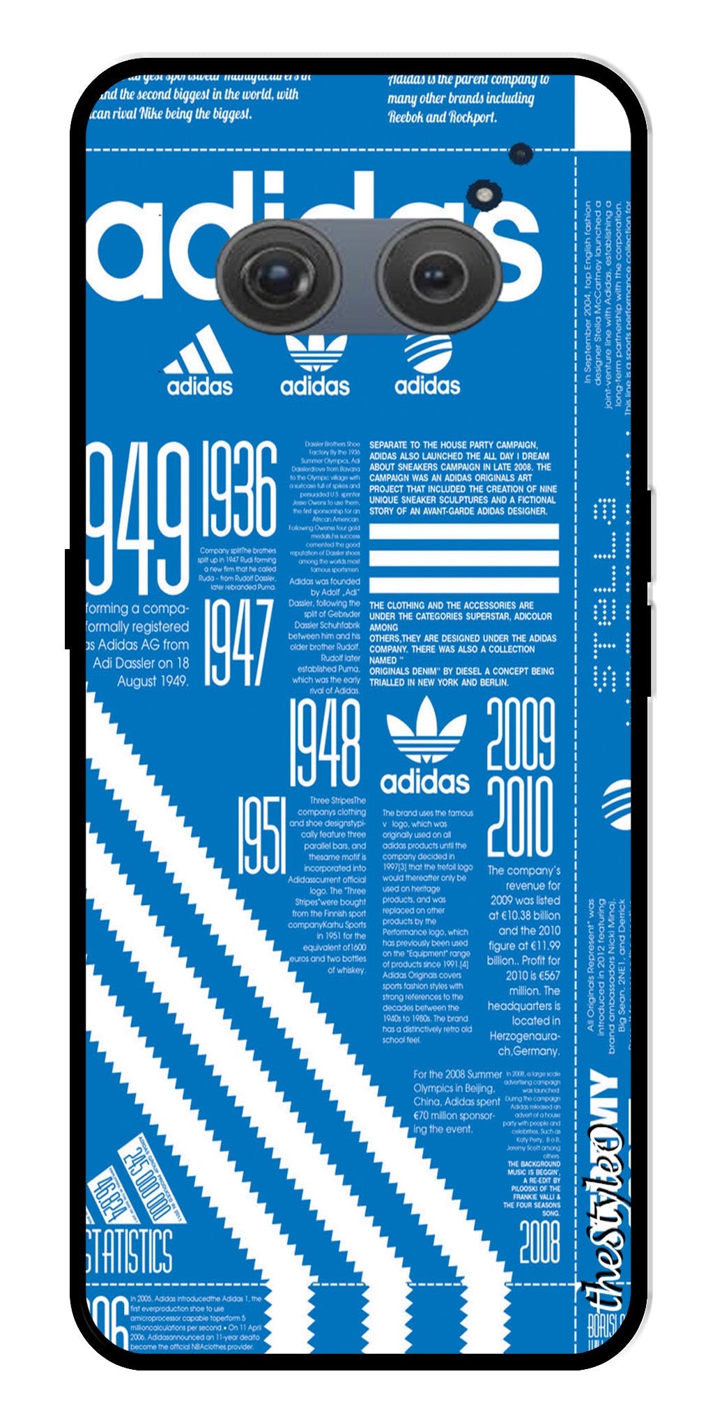 Adidas Design Metal Mobile Case for Redmi 10 Prime Adidas Design Metal Mobile Case for Redmi 10 Prime (Design No -58)