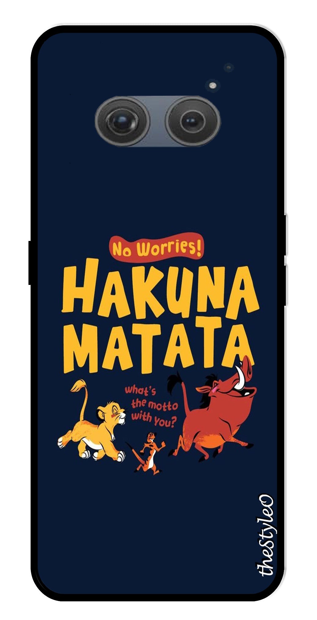 Hakuna Matata Metal Mobile Case for Redmi 10 Prime Hakuna Matata Metal Mobile Case for Redmi 10 Prime (Design No -62)
