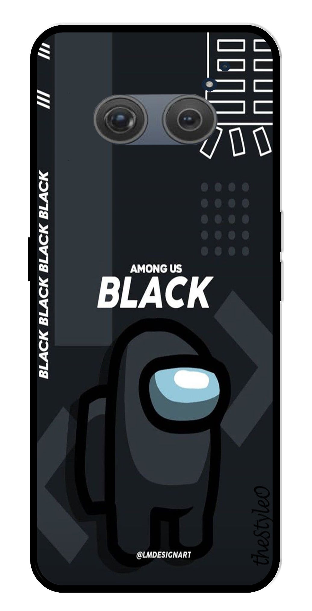 Among us Black Metal Mobile Case for Redmi 10 Prime Among us Black Metal Mobile Case for Redmi 10 Prime (Design No -67)