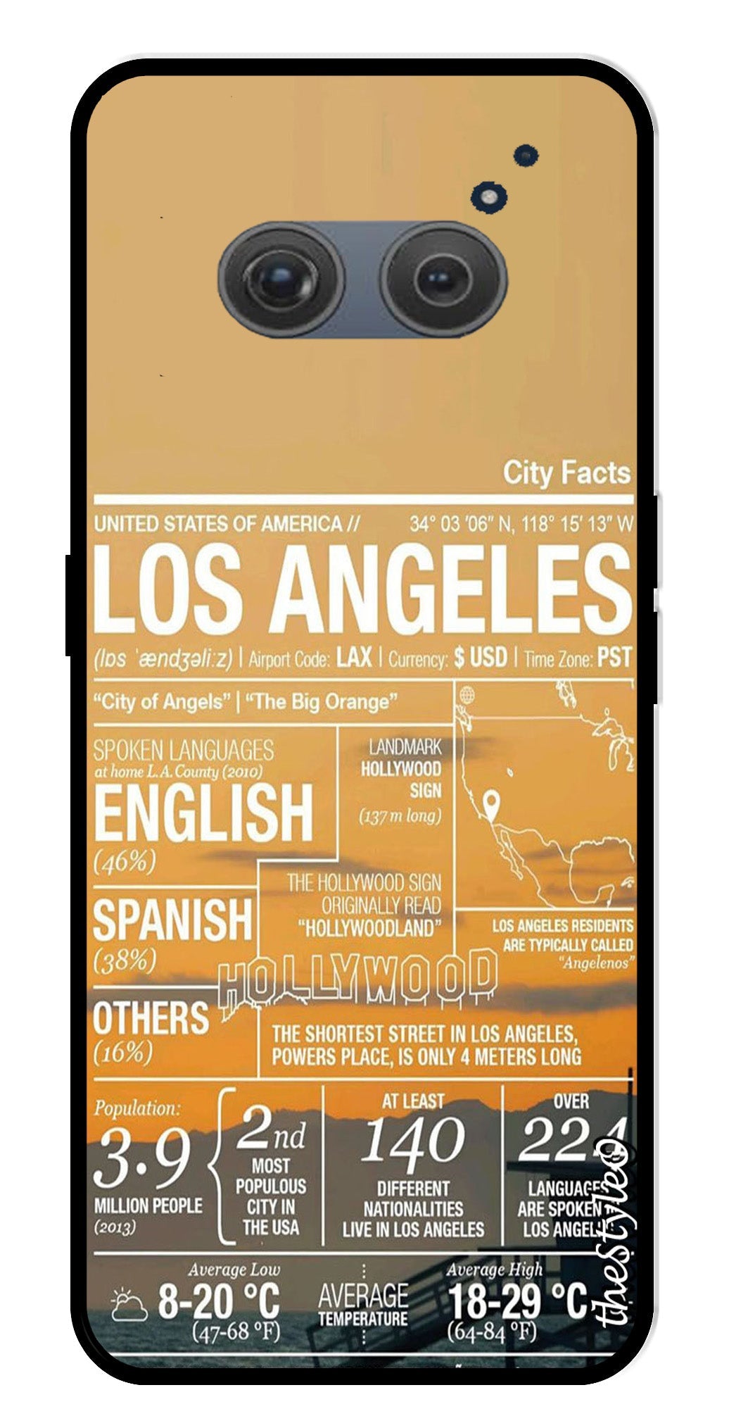 Los Angeles Metal Mobile Case for Redmi 10 Prime Los Angeles Metal Mobile Case for Redmi 10 Prime (Design No -68)