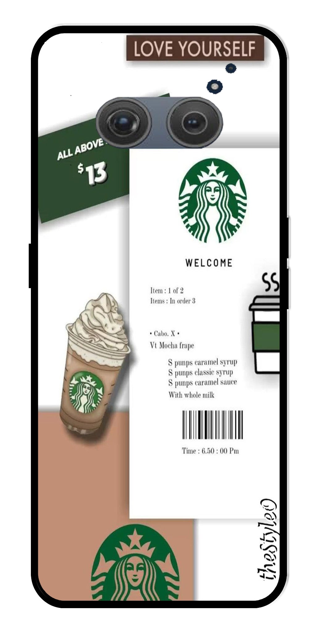 Starbucks Metal Mobile Case for Redmi 10 Prime Starbucks Metal Mobile Case for Redmi 10 Prime (Design No -91)