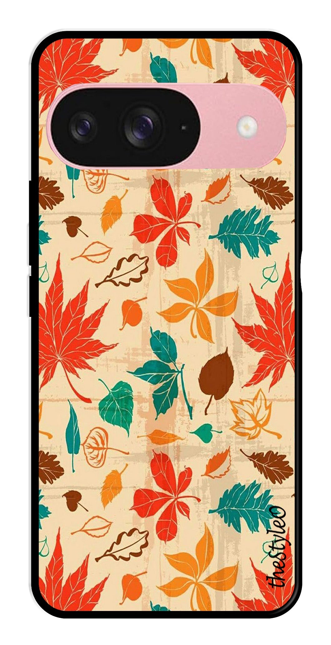 Autumn leaves Metal Mobile Case for Google Pixal 9 Autumn leaves Metal Mobile Case for Google Pixal 9 (Design No -55)
