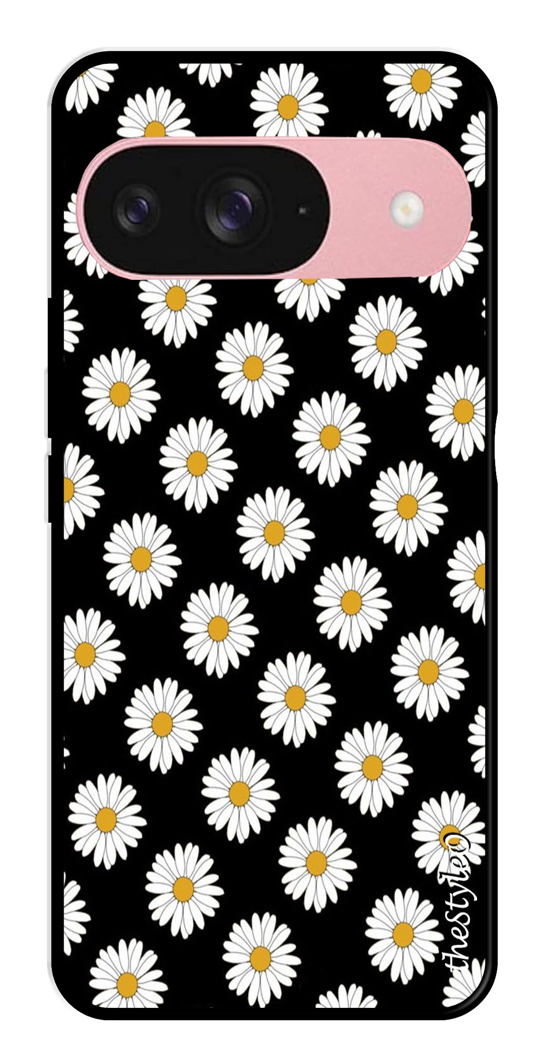 Daisy Flower Metal Mobile Case for Google Pixel 9 Pro Daisy Flower Metal Mobile Case for Google Pixel 9 Pro (Design No -75)