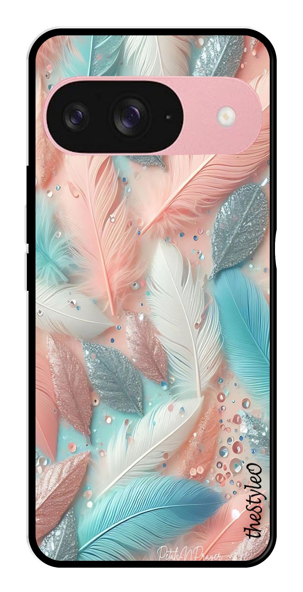 Feather Metal Mobile Case for Google Pixel 9 Pro Feather Metal Mobile Case for Google Pixel 9 Pro (Design No -84)