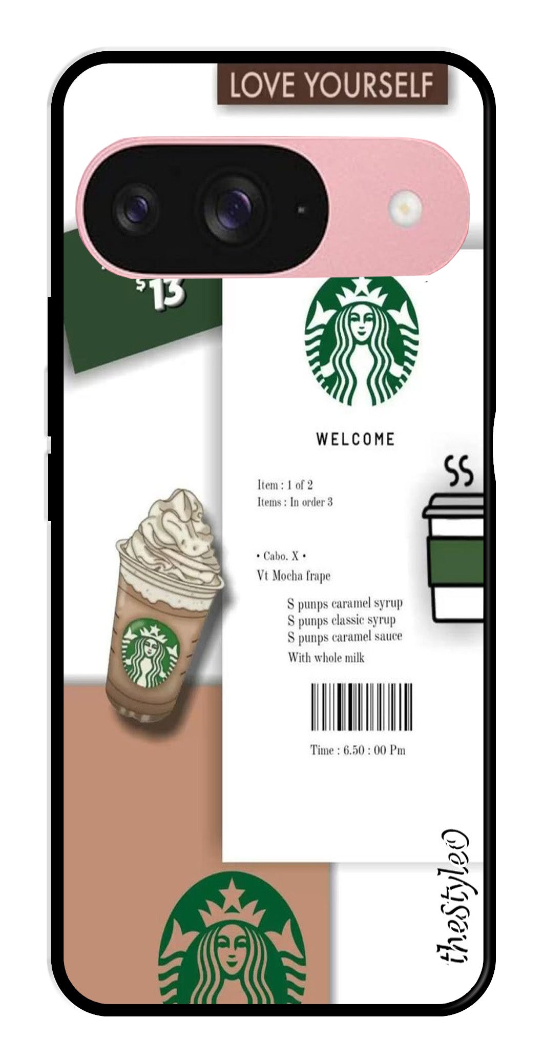 Starbucks Metal Mobile Case for Google Pixel 9 Pro Starbucks Metal Mobile Case for Google Pixel 9 Pro (Design No -91)