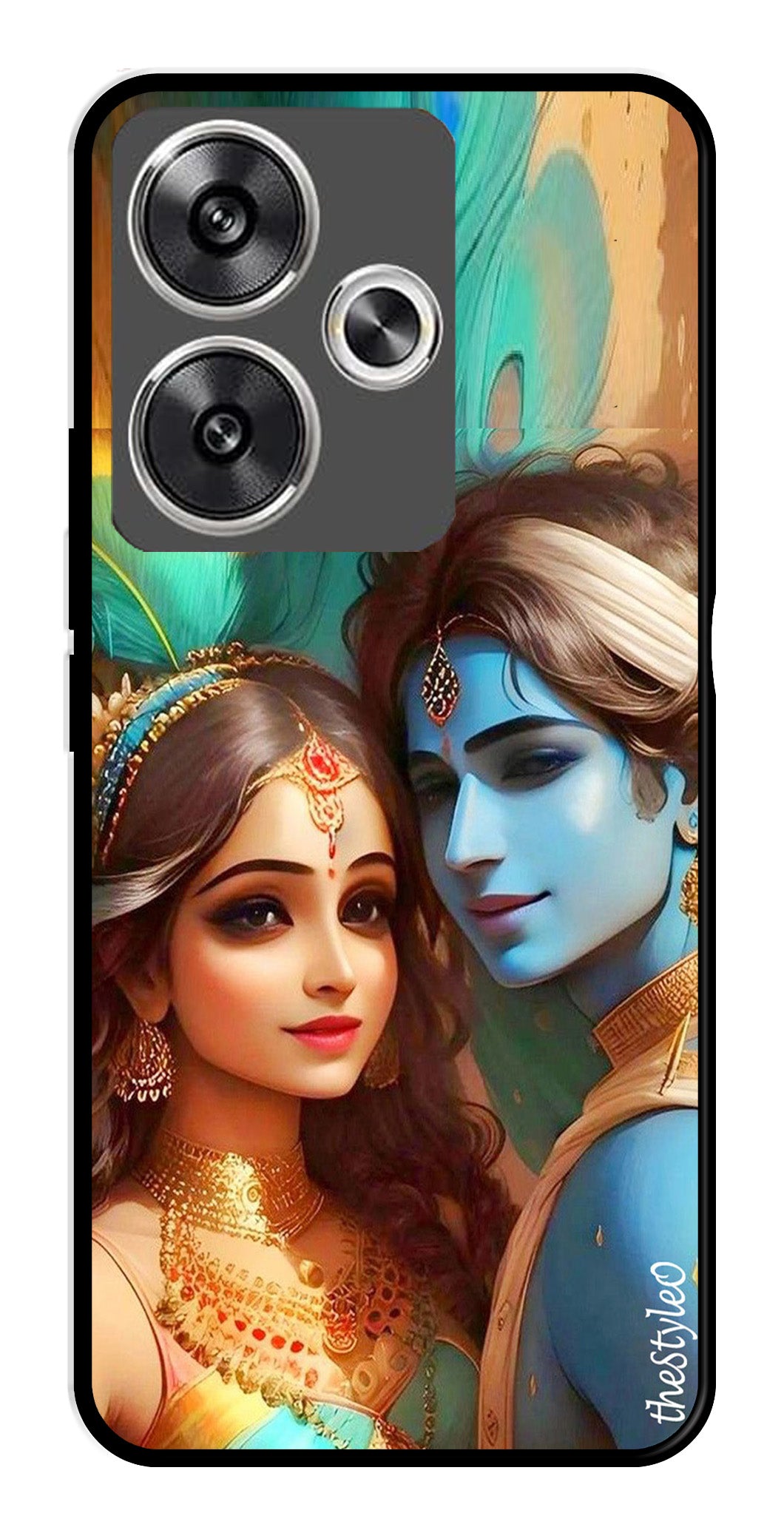 Lord Radha Krishna Metal Mobile Case for Poco F6 5G Lord Radha Krishna Metal Mobile Case for Poco F6 5G (Design No -01)