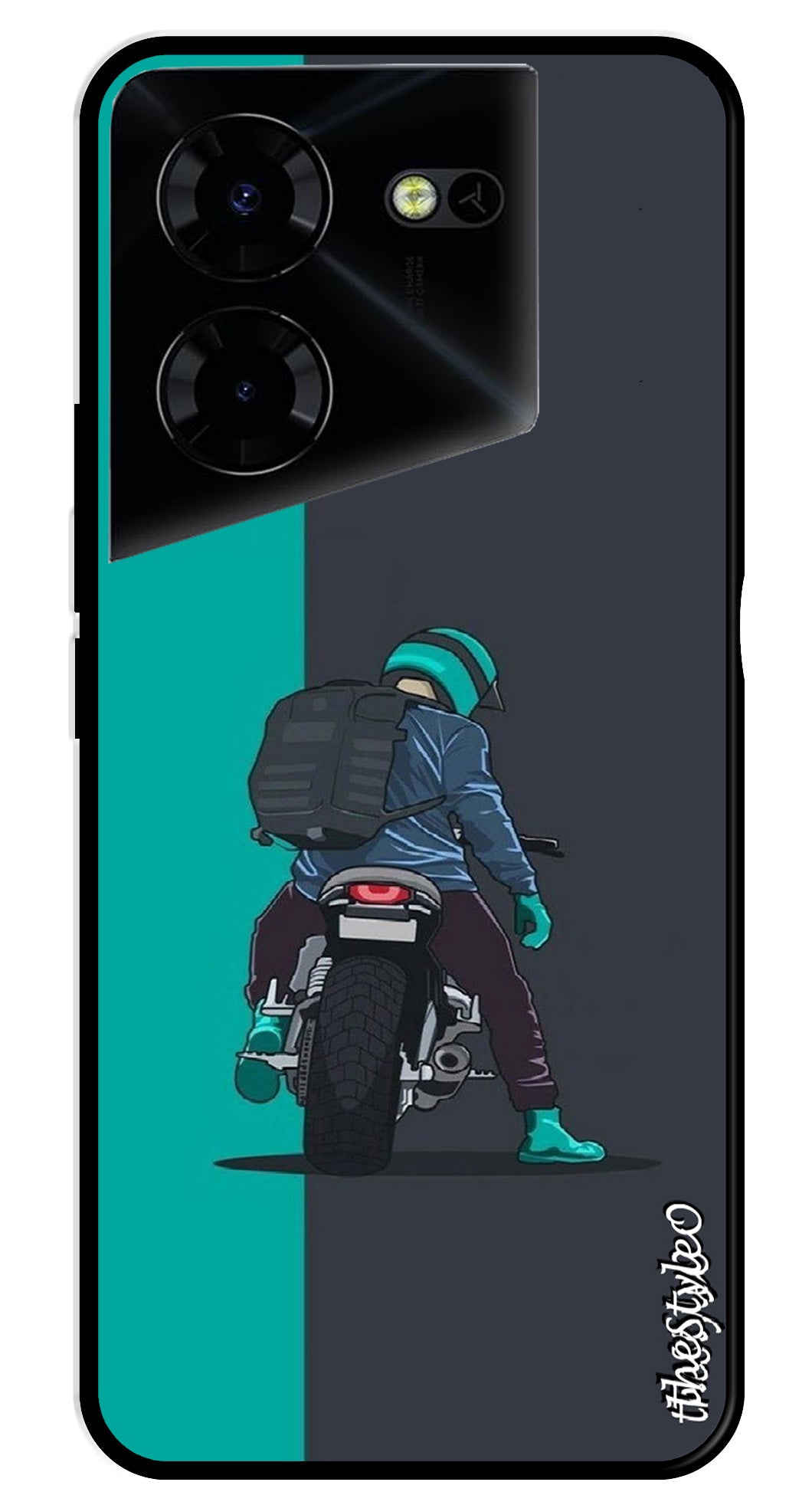 Bike Lover Metal Mobile Case for Tecno Pova 5 Pro Bike Lover Metal Mobile Case for Tecno Pova 5 Pro (Design No -05)