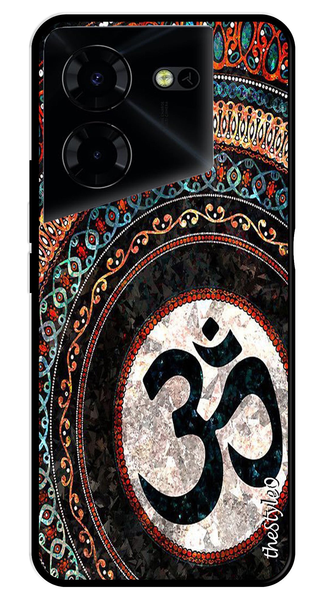 Leafs Design Metal Mobile Case for Tecno Pova 5 Pro Leafs Design Metal Mobile Case for Tecno Pova 5 Pro (Design No -14)