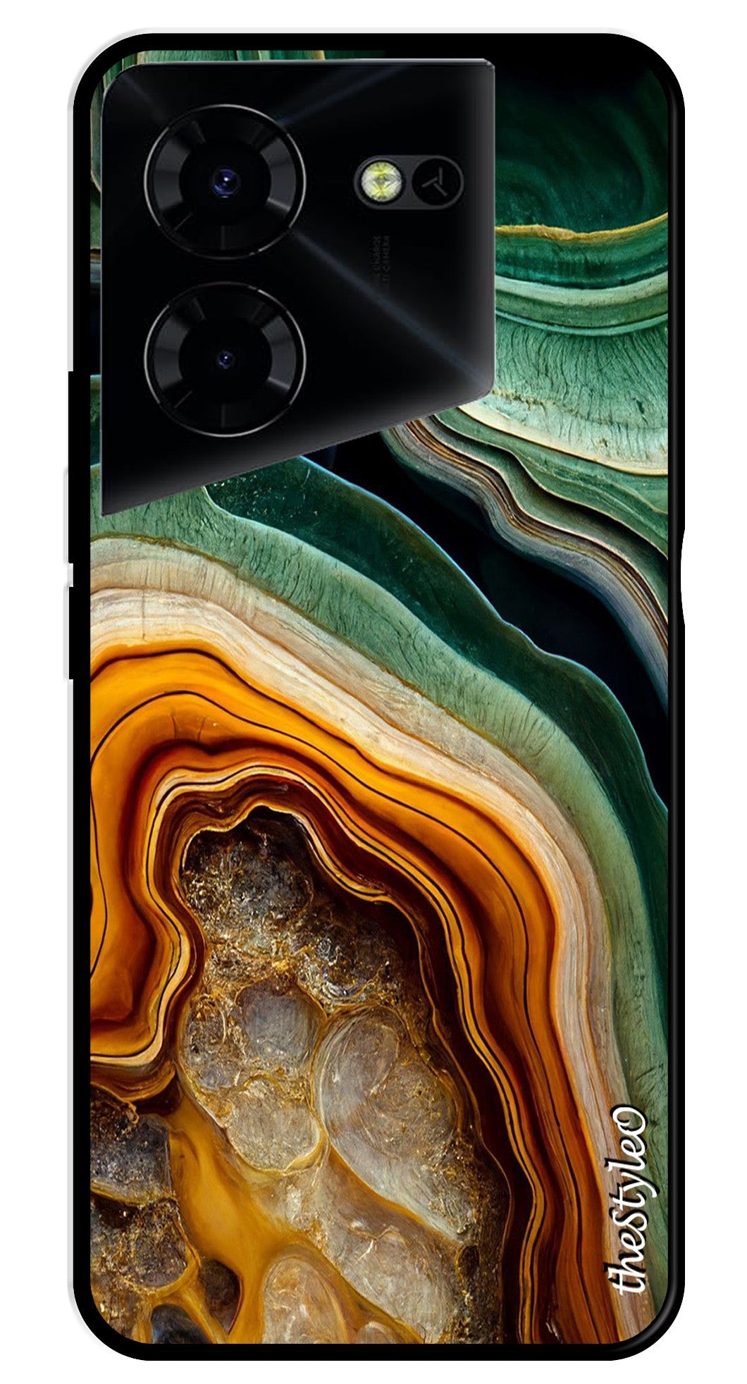 Be Happy Metal Mobile Case for Tecno Pova 5 Pro Be Happy Metal Mobile Case for Tecno Pova 5 Pro (Design No -27)