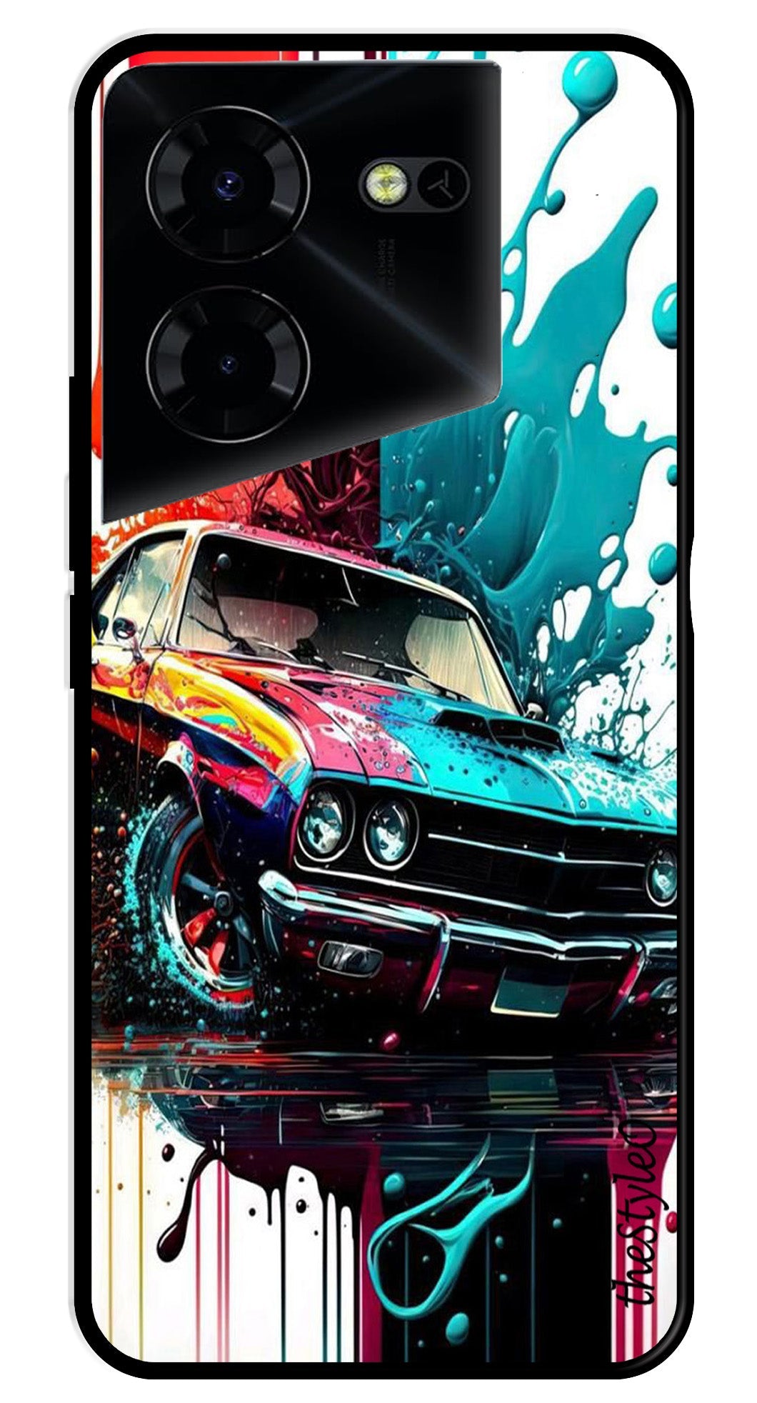 Marble Design Metal Mobile Case for Tecno Pova 5 Pro Marble Design Metal Mobile Case for Tecno Pova 5 Pro (Design No -28)