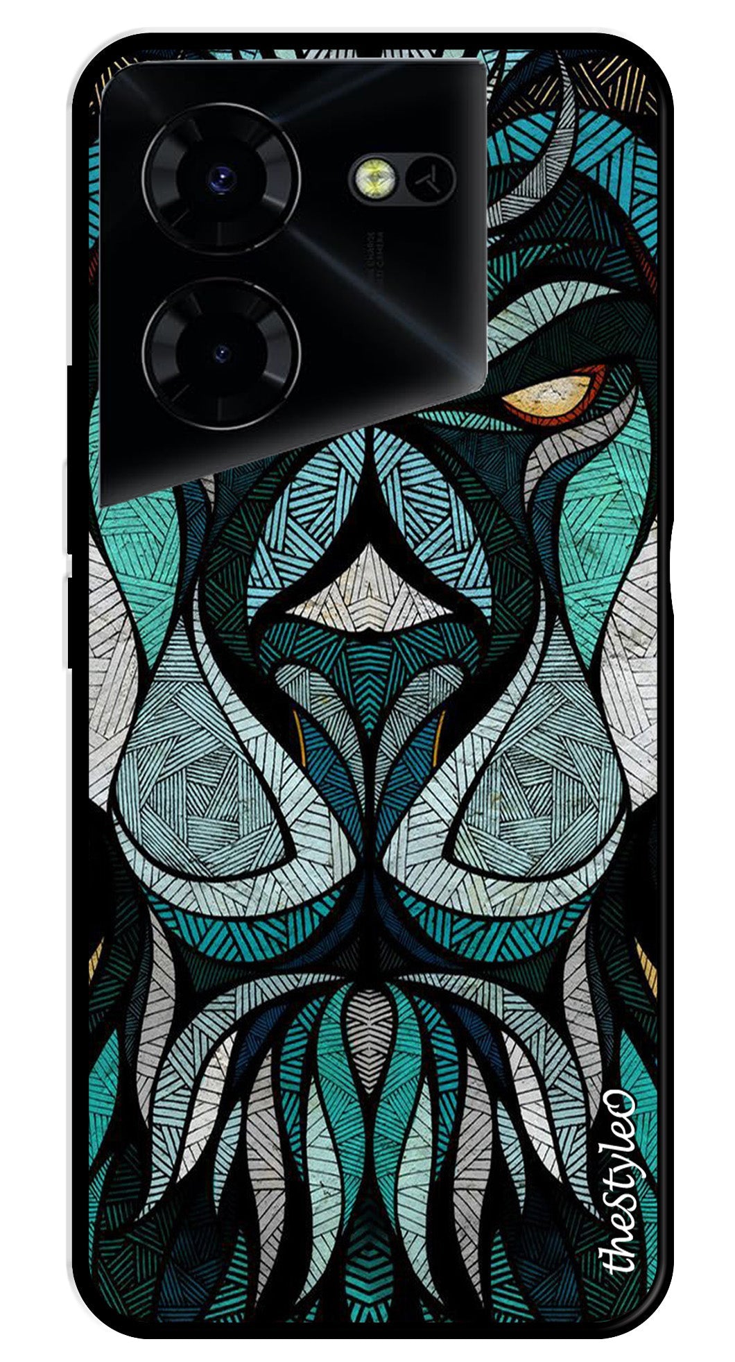 Muted Rainbow Metal Mobile Case for Tecno Pova 5 Pro Muted Rainbow Metal Mobile Case for Tecno Pova 5 Pro (Design No -39)