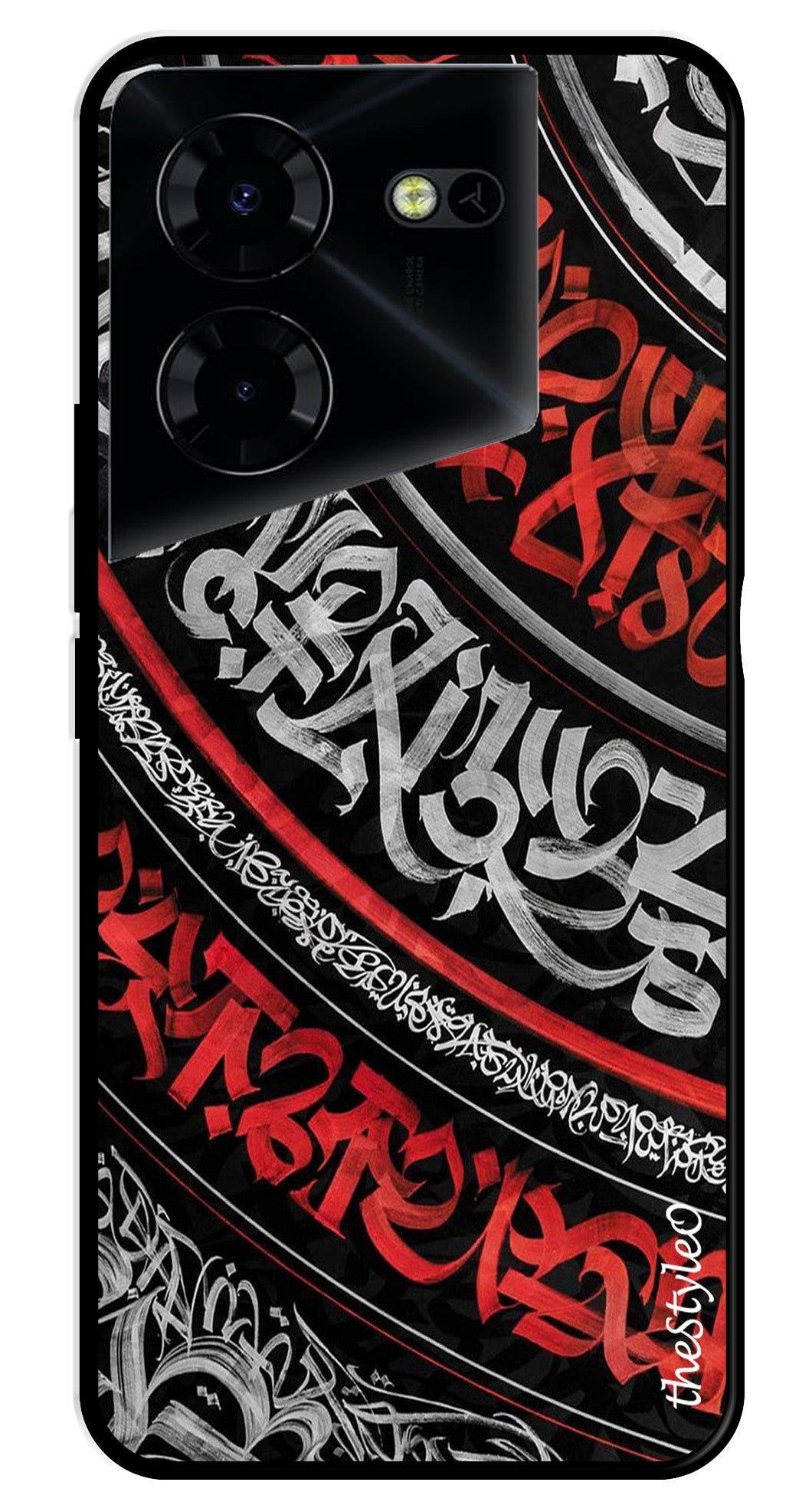 Modern Art Colorful Metal Mobile Case for Tecno Pova 5 Pro Modern Art Colorful Metal Mobile Case for Tecno Pova 5 Pro (Design No -48)