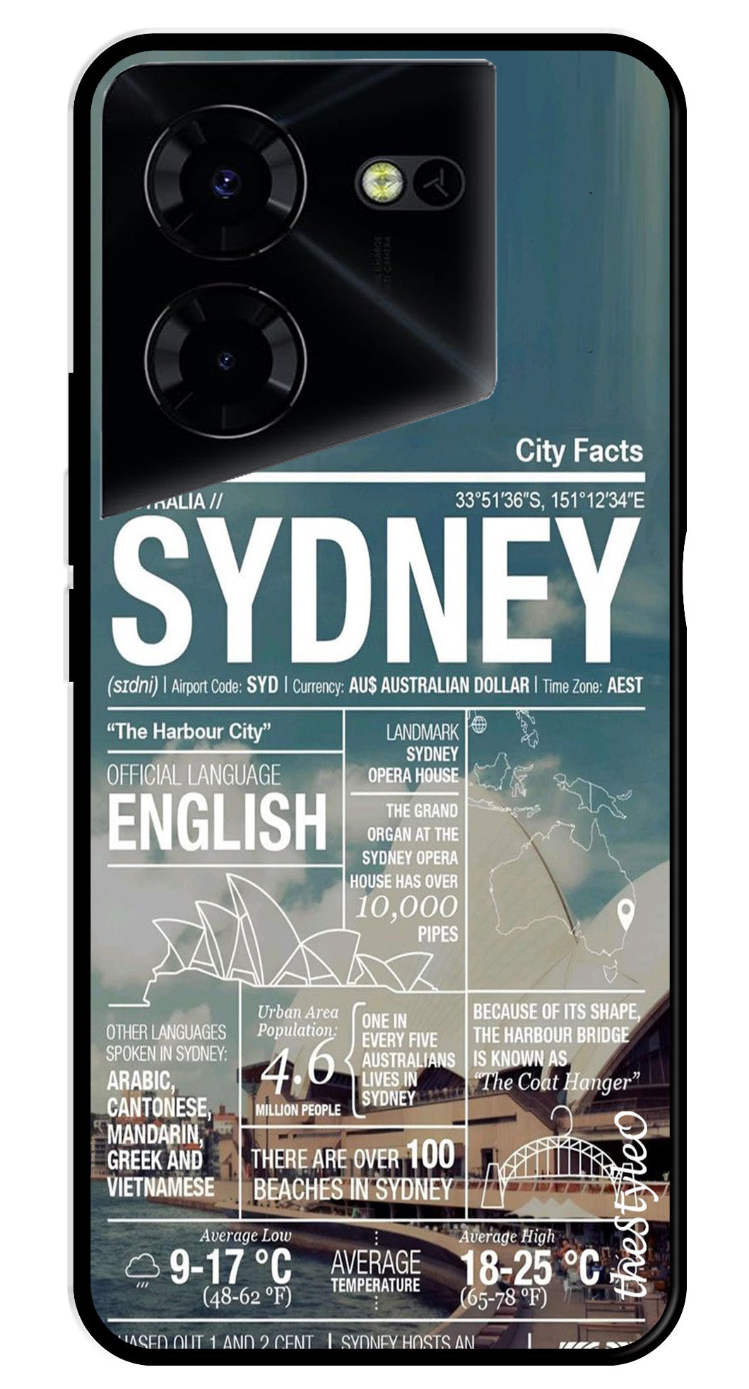 Sydney Metal Mobile Case for Tecno Pova 5 Pro Sydney Metal Mobile Case for Tecno Pova 5 Pro (Design No -69)