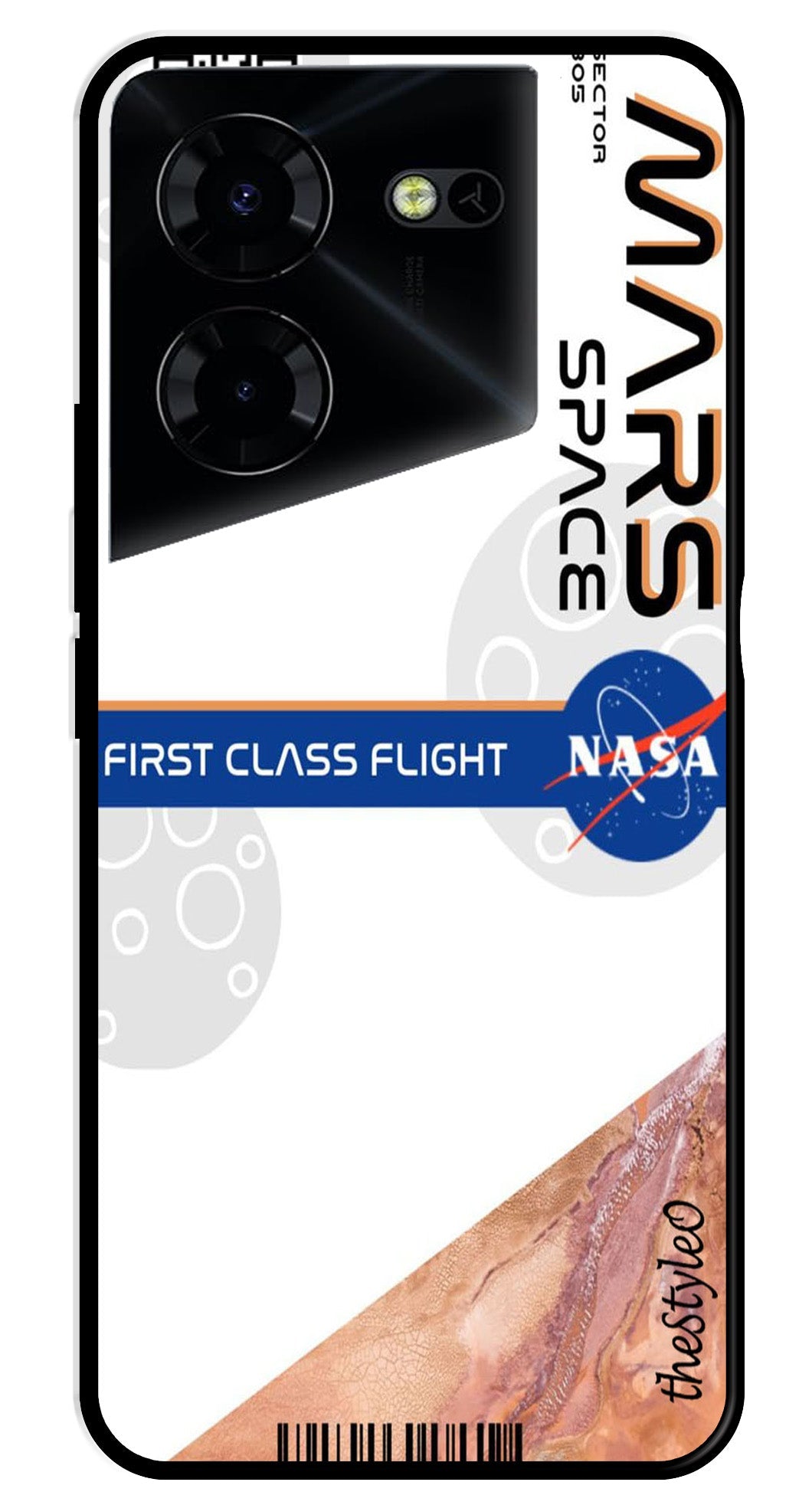 Mars Space Metal Mobile Case for Tecno Pova 5 Pro Mars Space Metal Mobile Case for Tecno Pova 5 Pro (Design No -81)