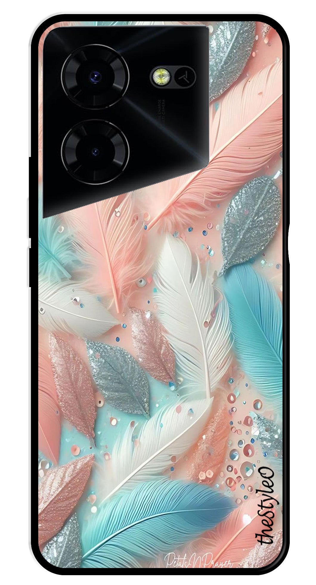 Feather Metal Mobile Case for Tecno Pova 5 Pro Feather Metal Mobile Case for Tecno Pova 5 Pro (Design No -84)