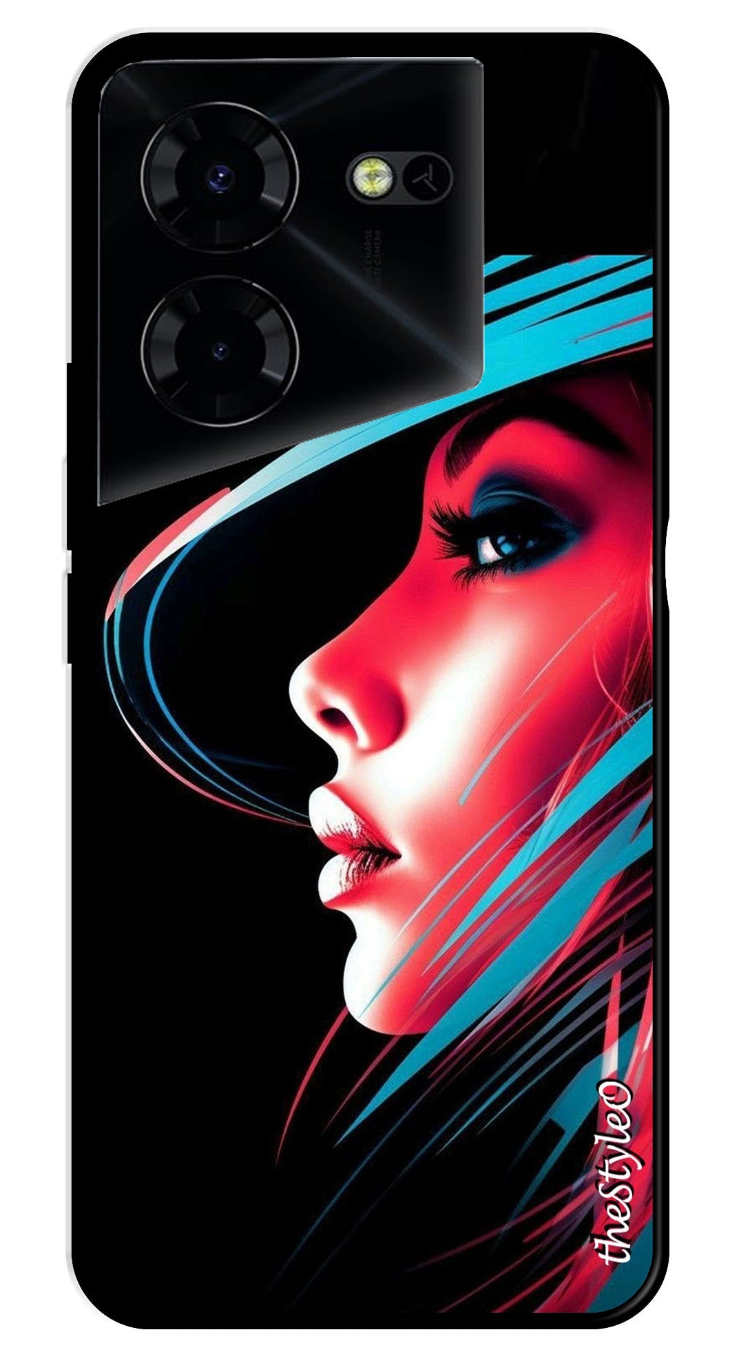Elegant Woman Metal Mobile Case for Tecno Pova 5 Pro Elegant Woman Metal Mobile Case for Tecno Pova 5 Pro (Design No -86)