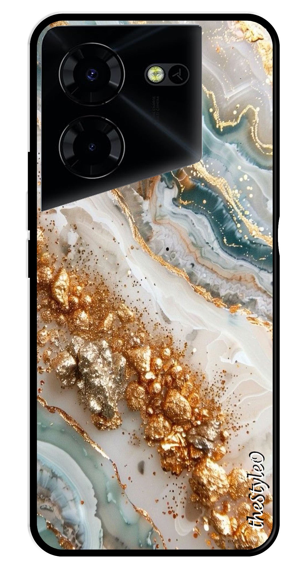 Marble Design Metal Mobile Case for Tecno Pova 5 Pro Marble Design Metal Mobile Case for Tecno Pova 5 Pro (Design No -92)