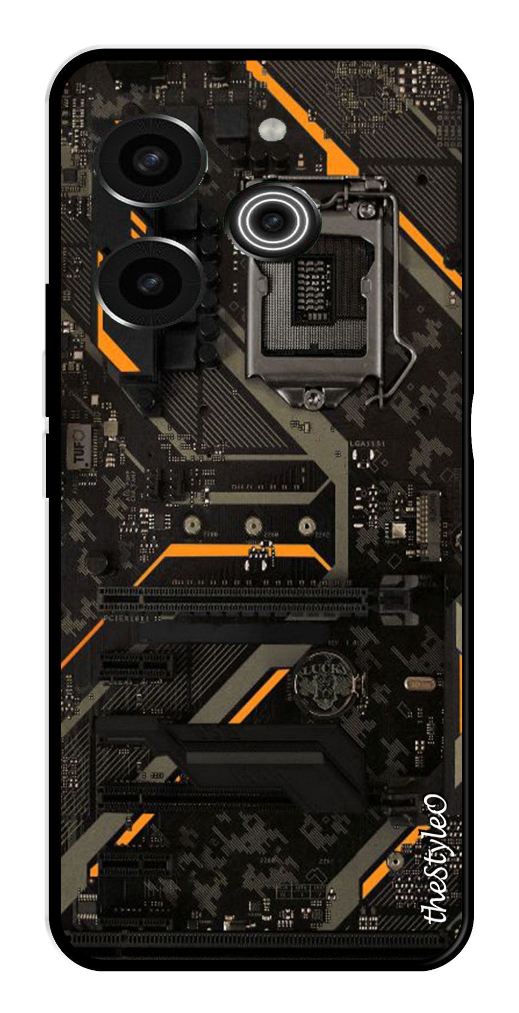 Circuit Design Metal Mobile Case for Tecno Pova 6 Circuit Design Metal Mobile Case for Tecno Pova 6 (Design No -63)